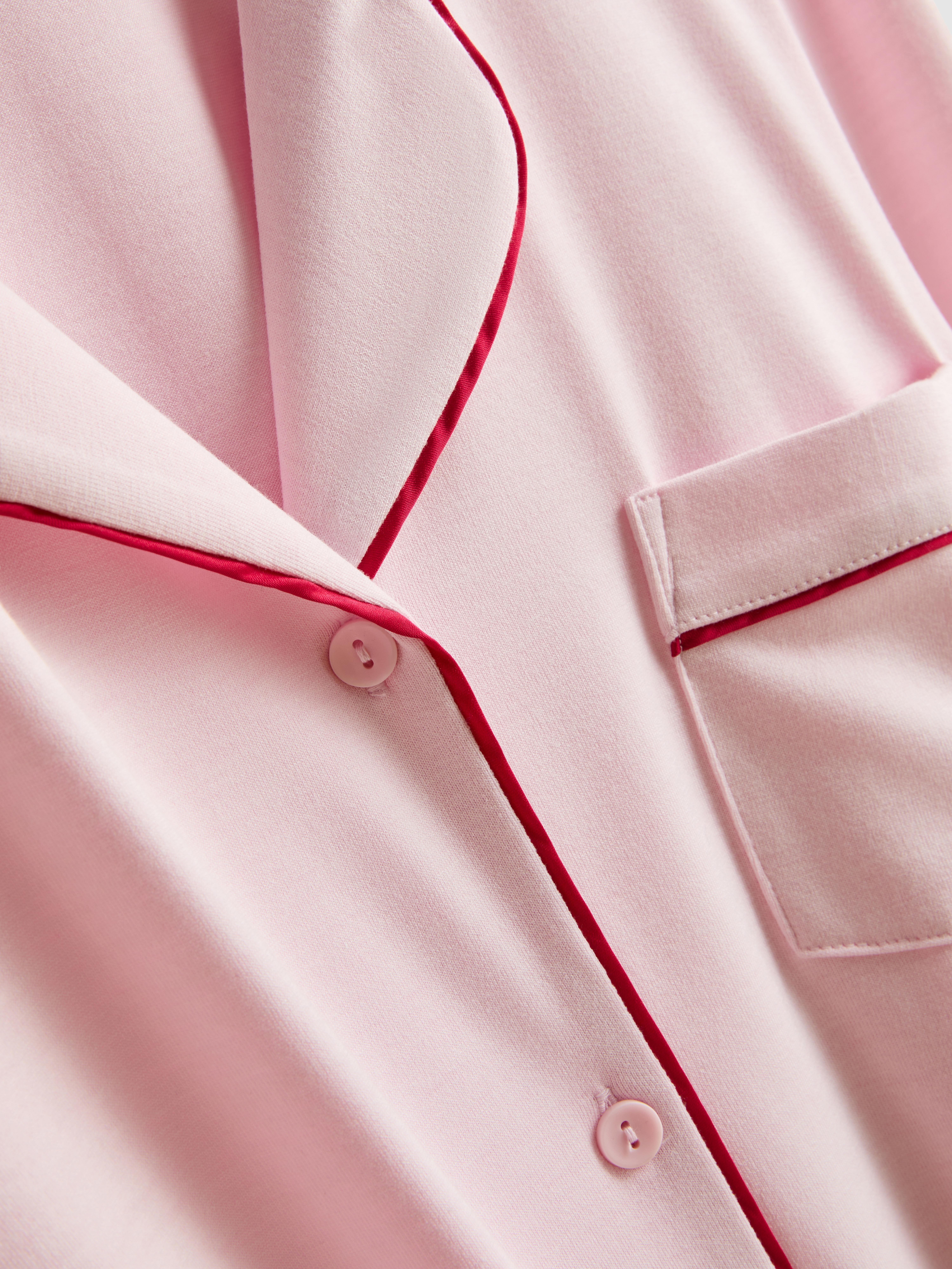 Jersey Pipe Detail Boyfriend Pyjamas