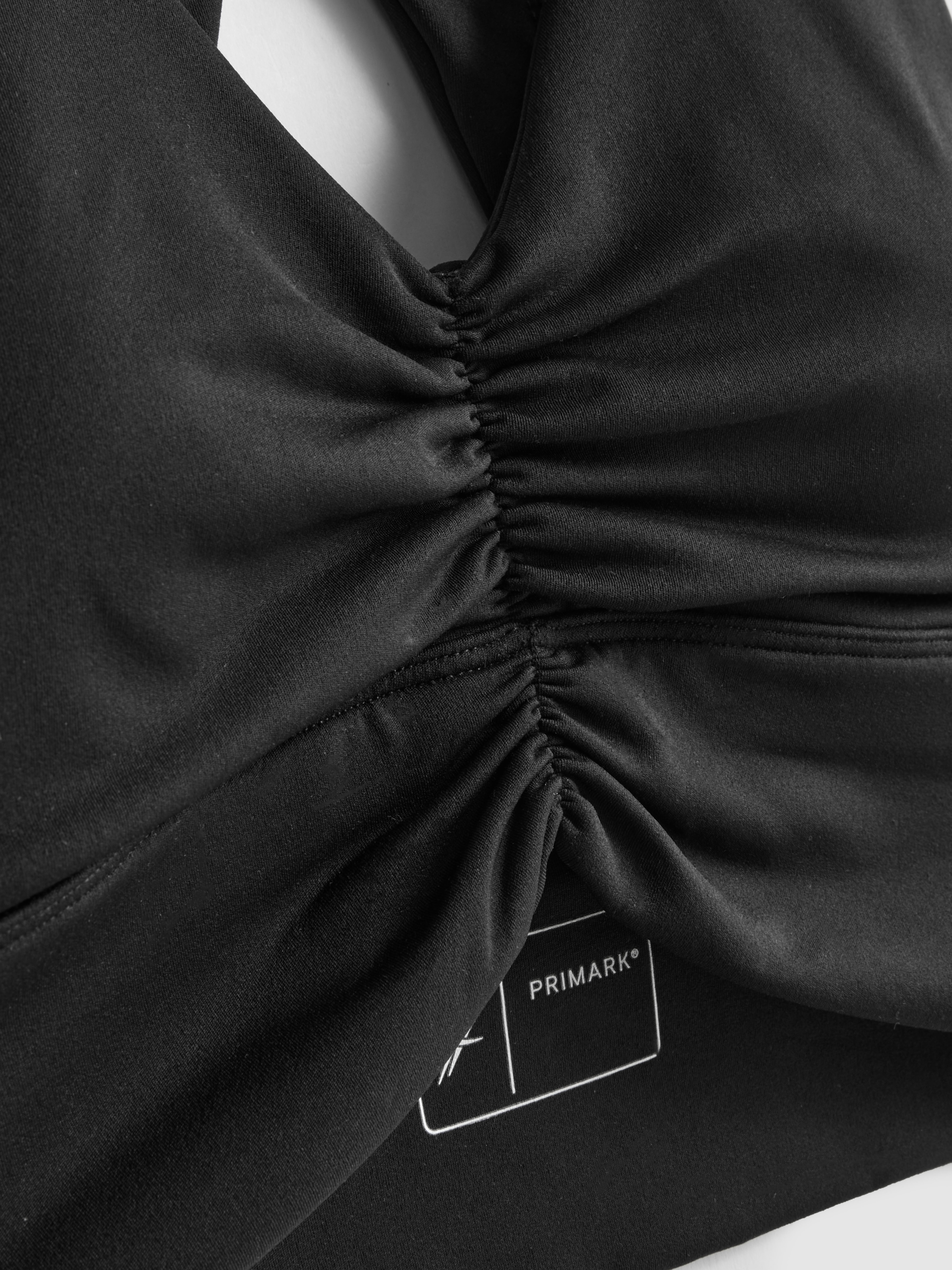 Women's Black Buttery Soft Active Ruched Crop Top