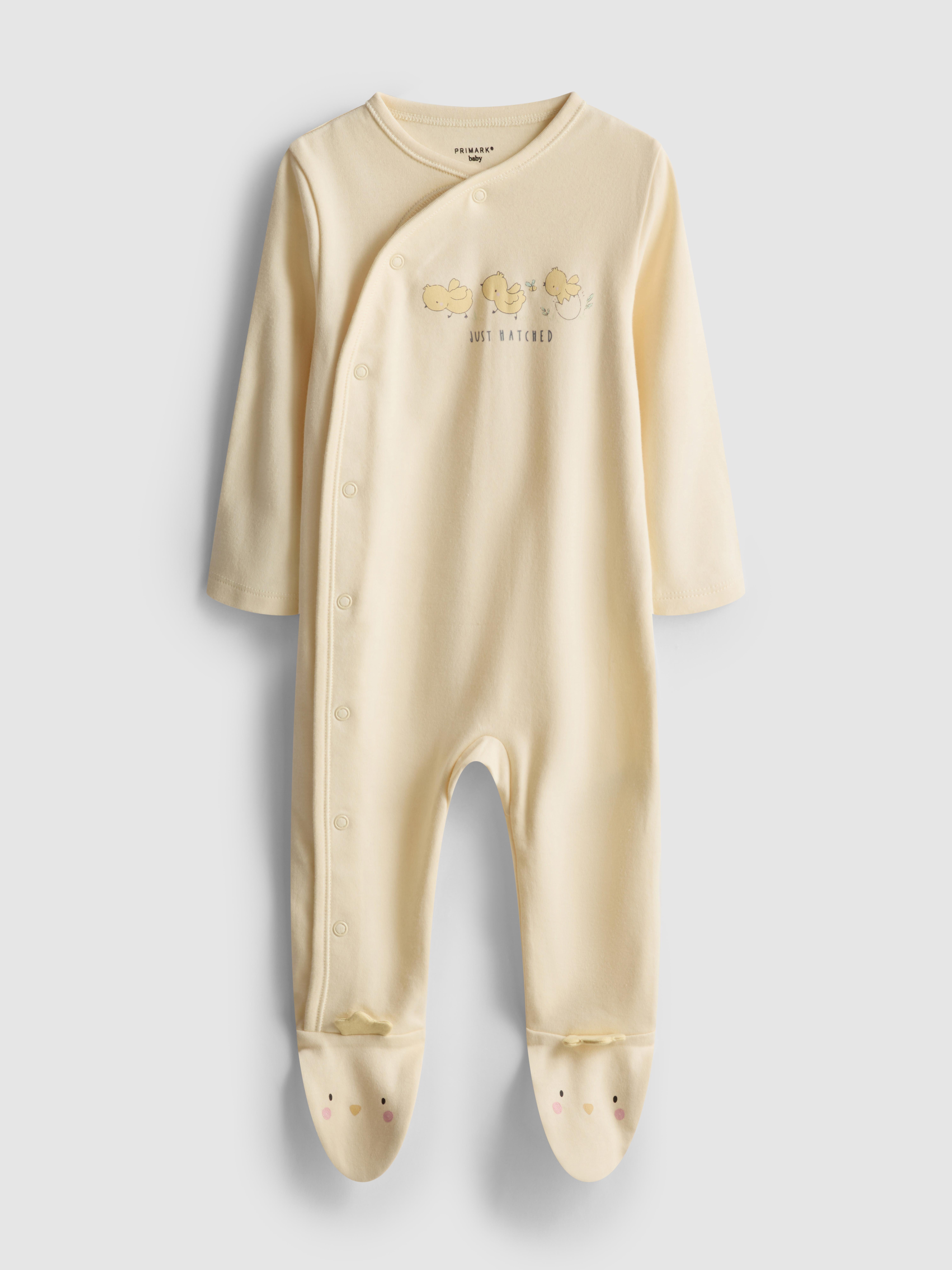 Baby Boys;Girls;Unisex Yellow 0-24mths | Easter Chick Graphic Wrap Pajama Set