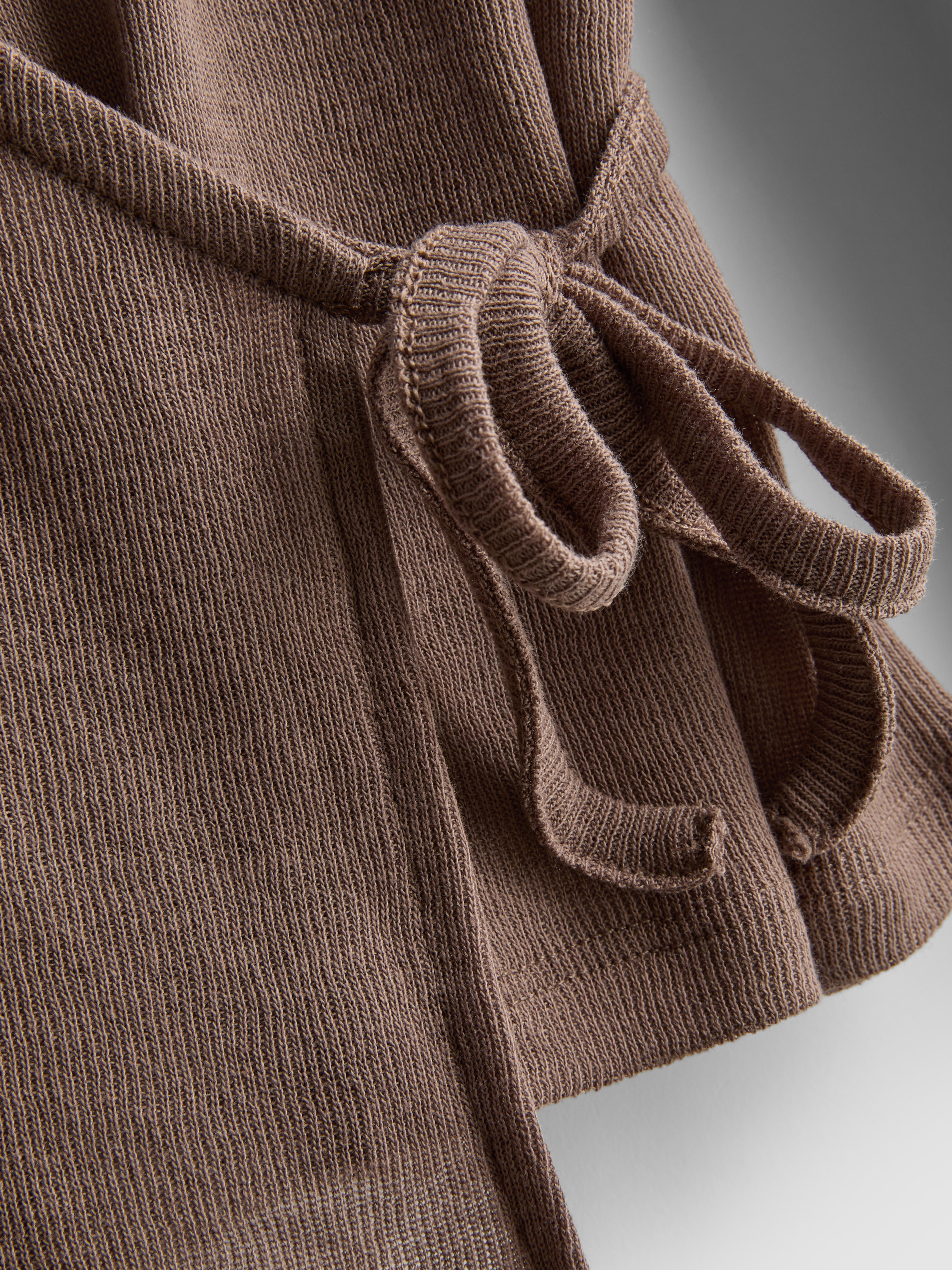 Women's Taupe Rita Ora Cotton-Blend Wrap Cardigan