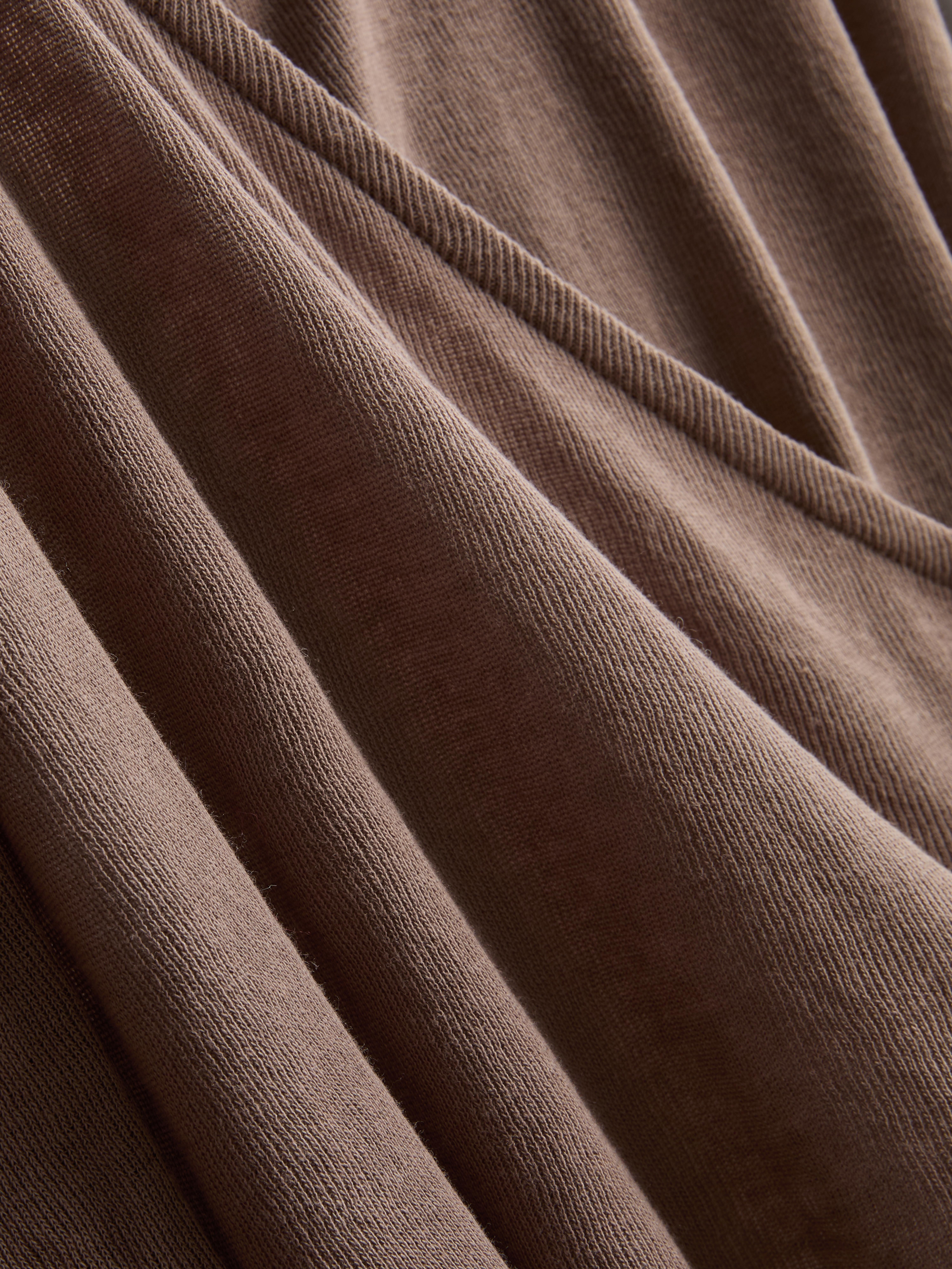 Women's Taupe Rita Ora Cotton-Blend Wrap Cardigan