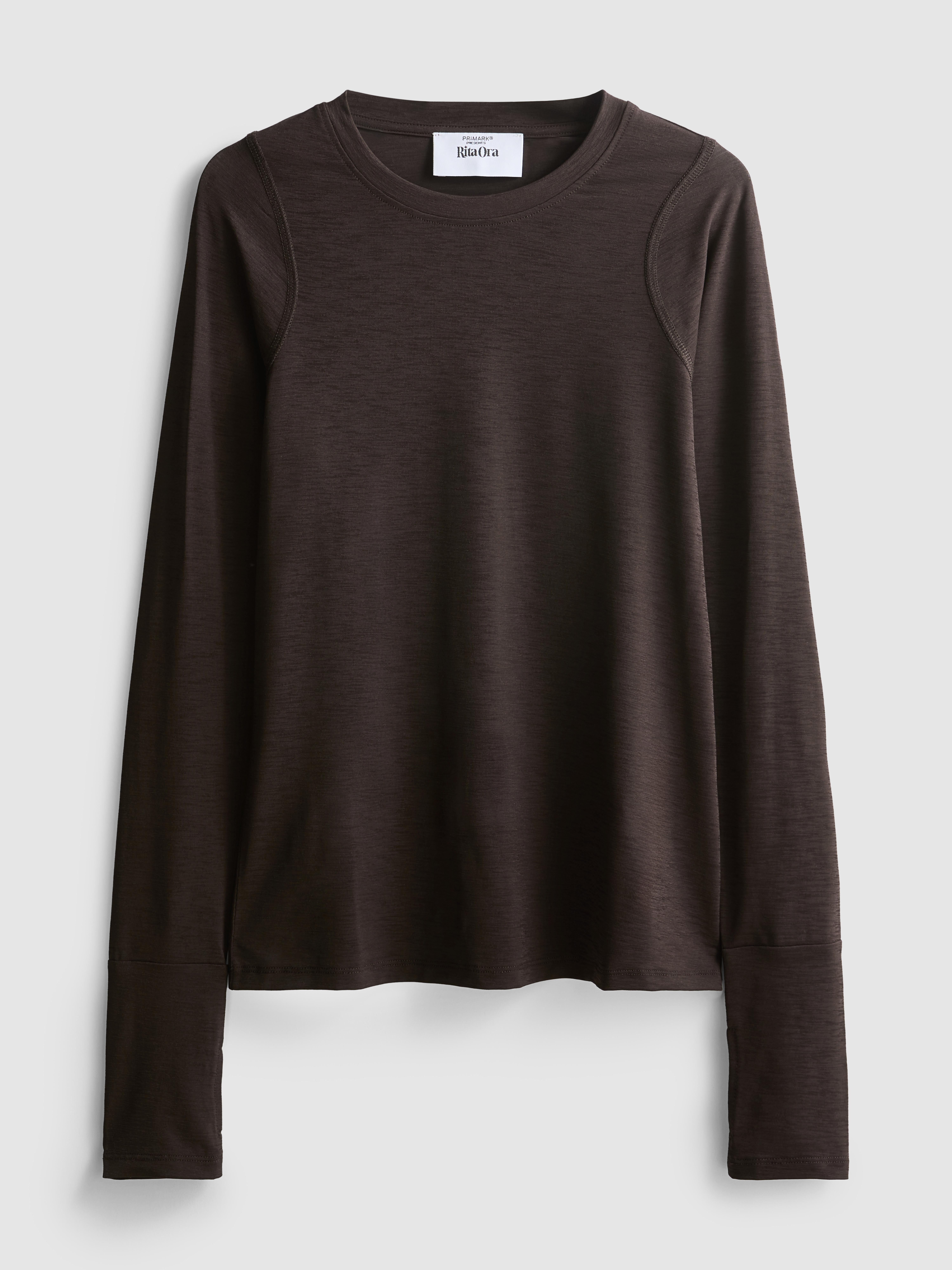 Women's Chocolate Rita Ora Active Long-Sleeve Top