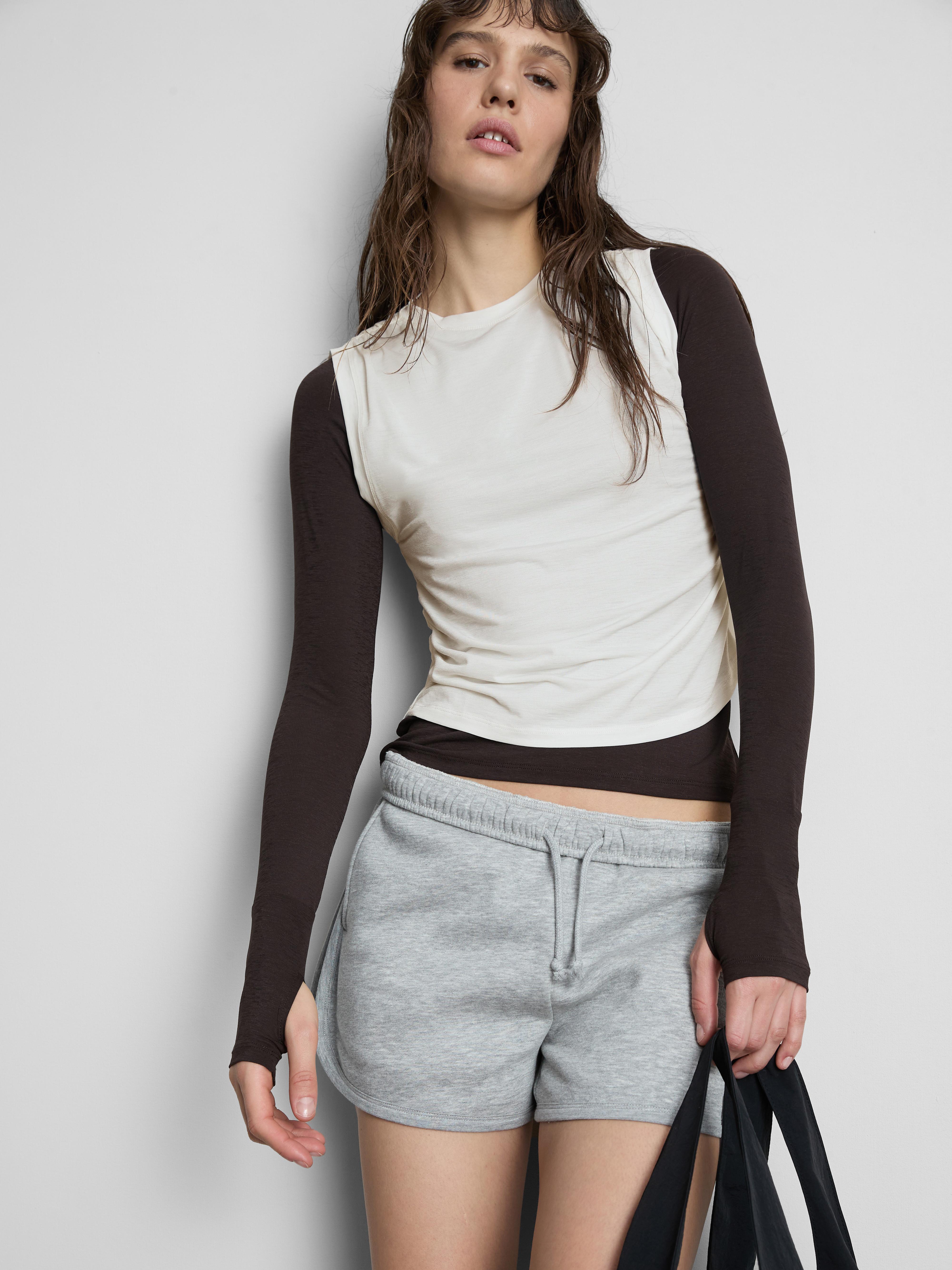 Women's Ivory Rita Ora Active Ruched-Seam Tank Top