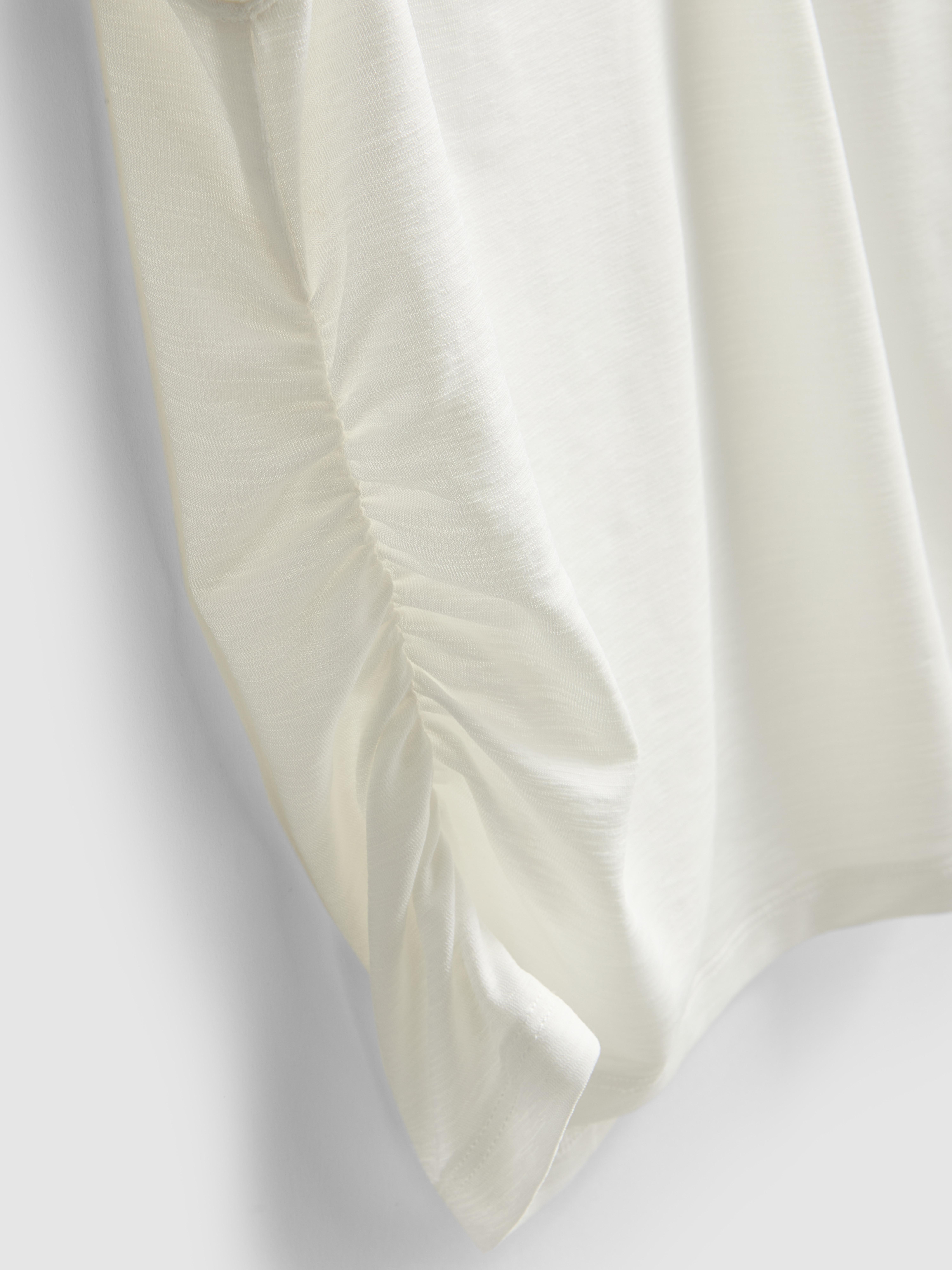 Women's Ivory Rita Ora Active Ruched-Seam Tank Top