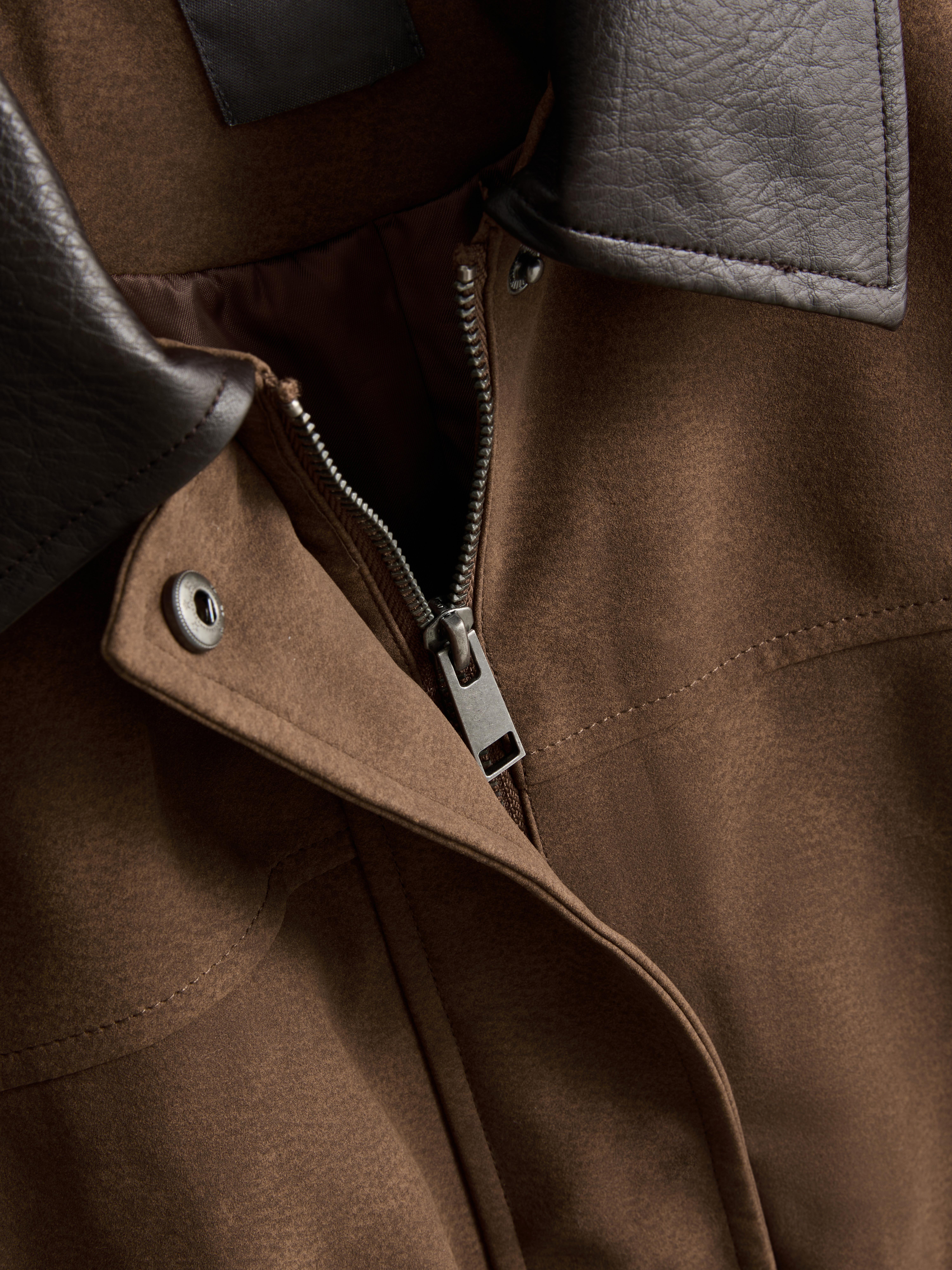 Faux Suede Barn Jacket