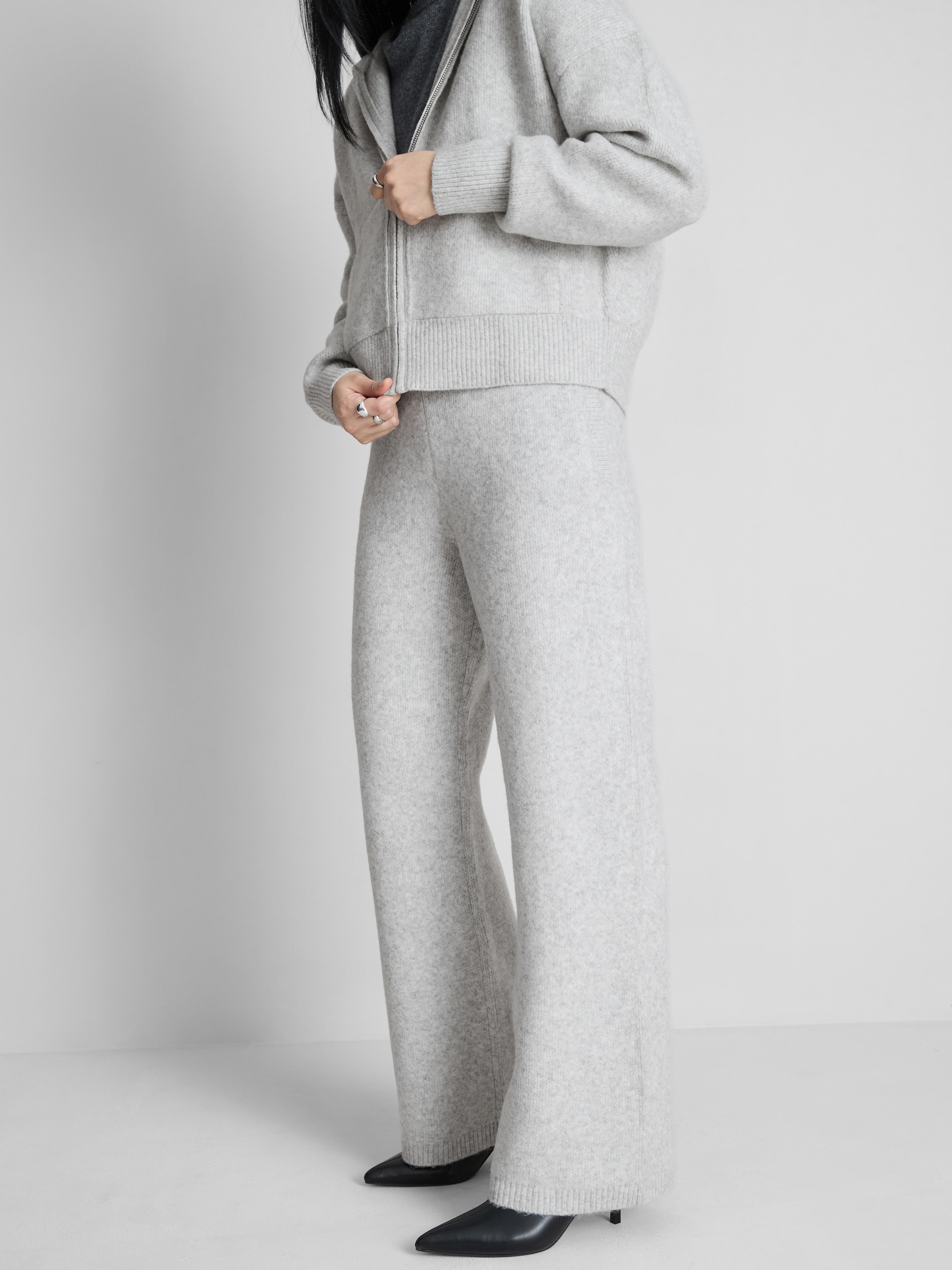 Wide Leg Knitted Trousers