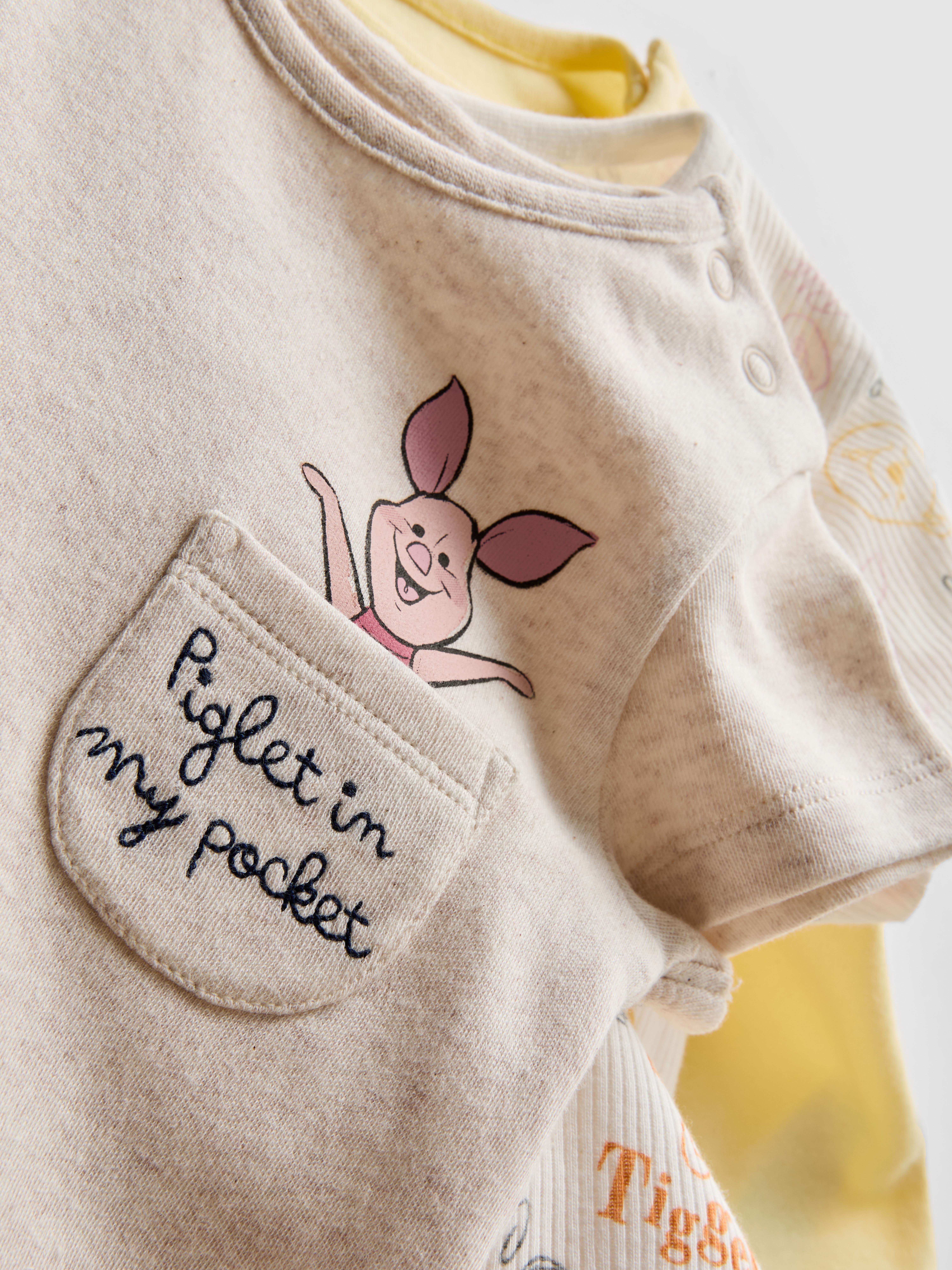 Baby Boys;Girls;Unisex Light Yellow 0-18mths | 3pk Disney's Winnie the Pooh Room to Grow Newborn Bodysuits
