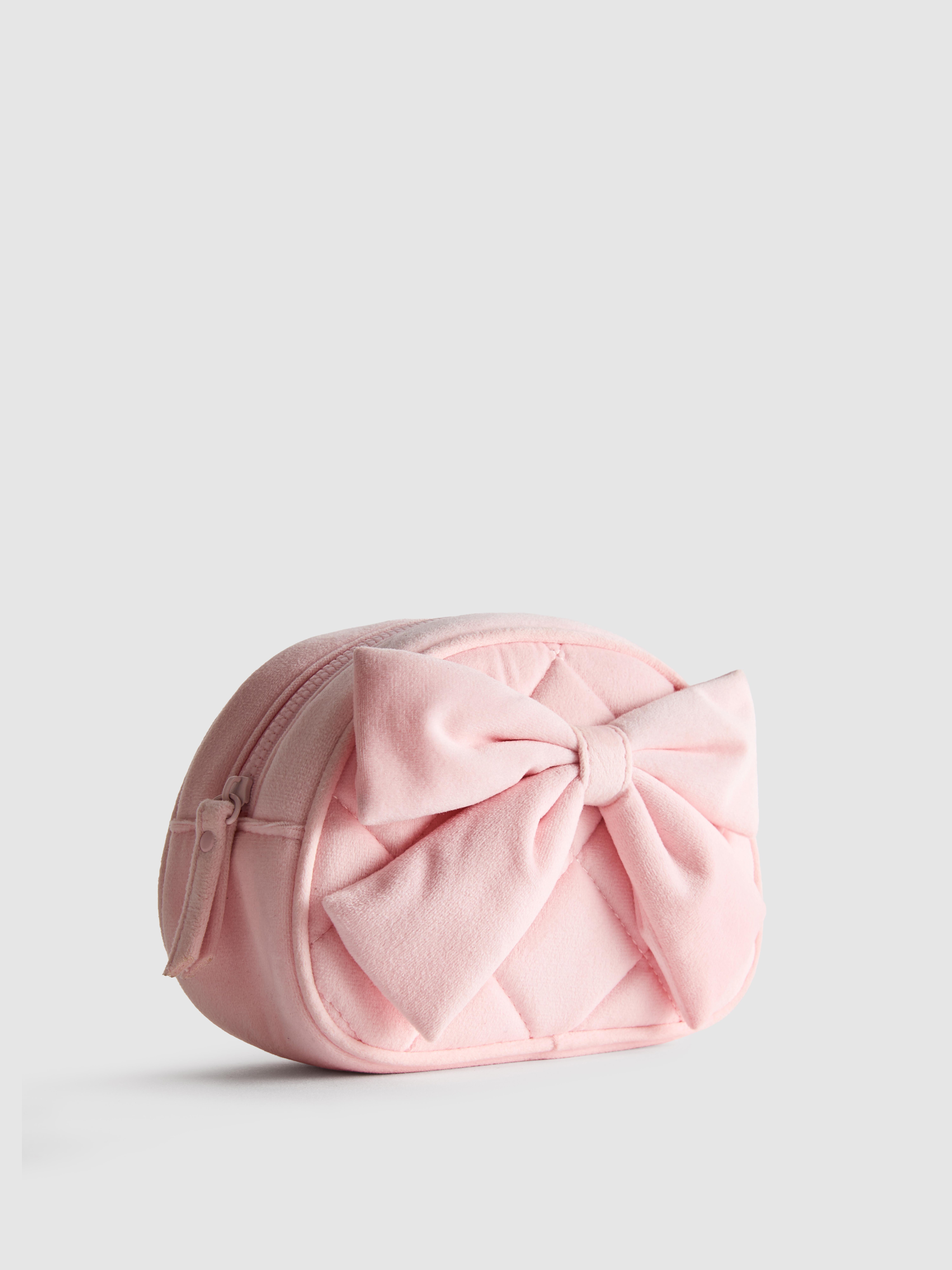Velvet Bow Mini Makeup Bag