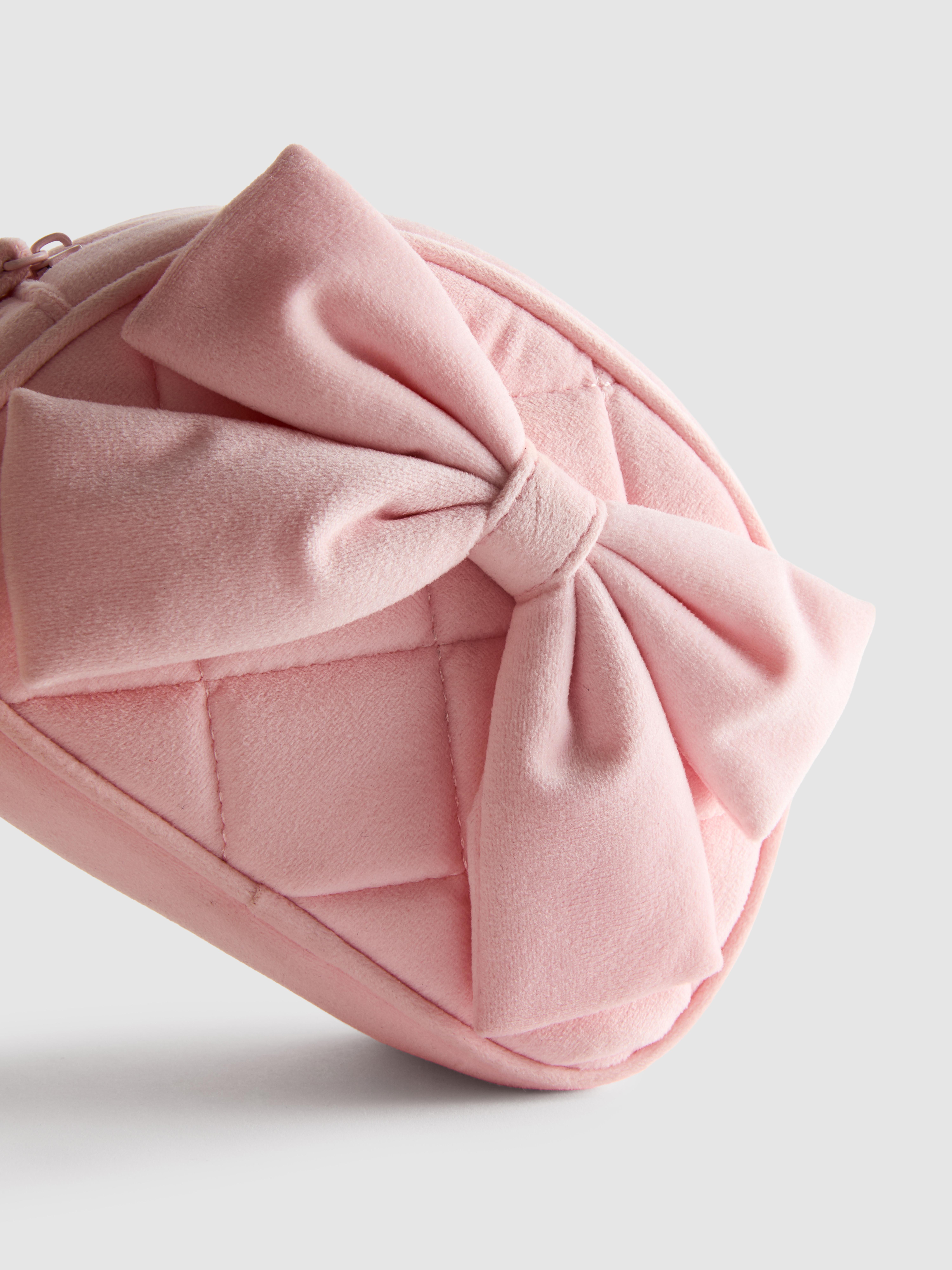 Velvet Bow Mini Makeup Bag