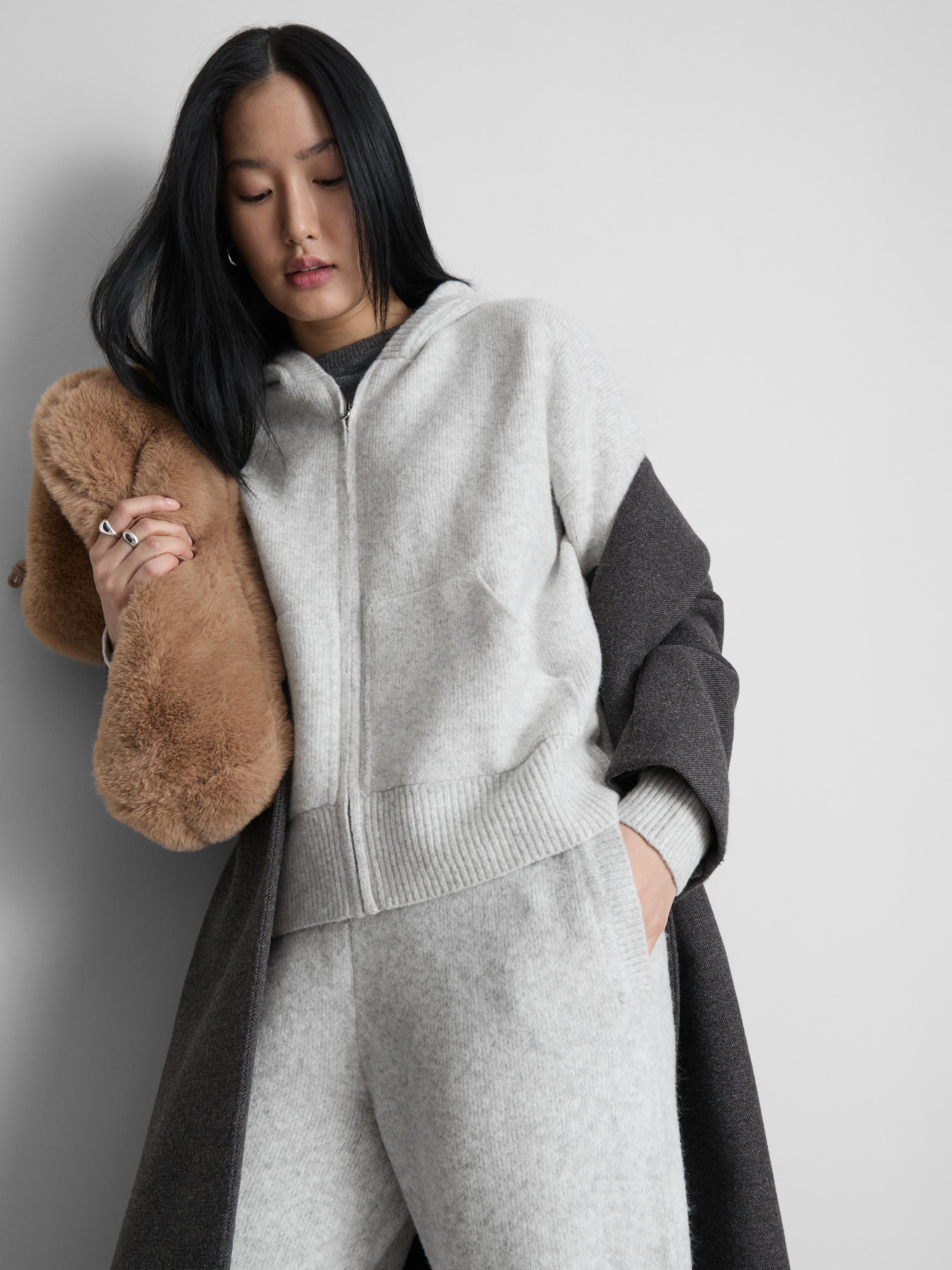 Knitted Zip Through Hoodie