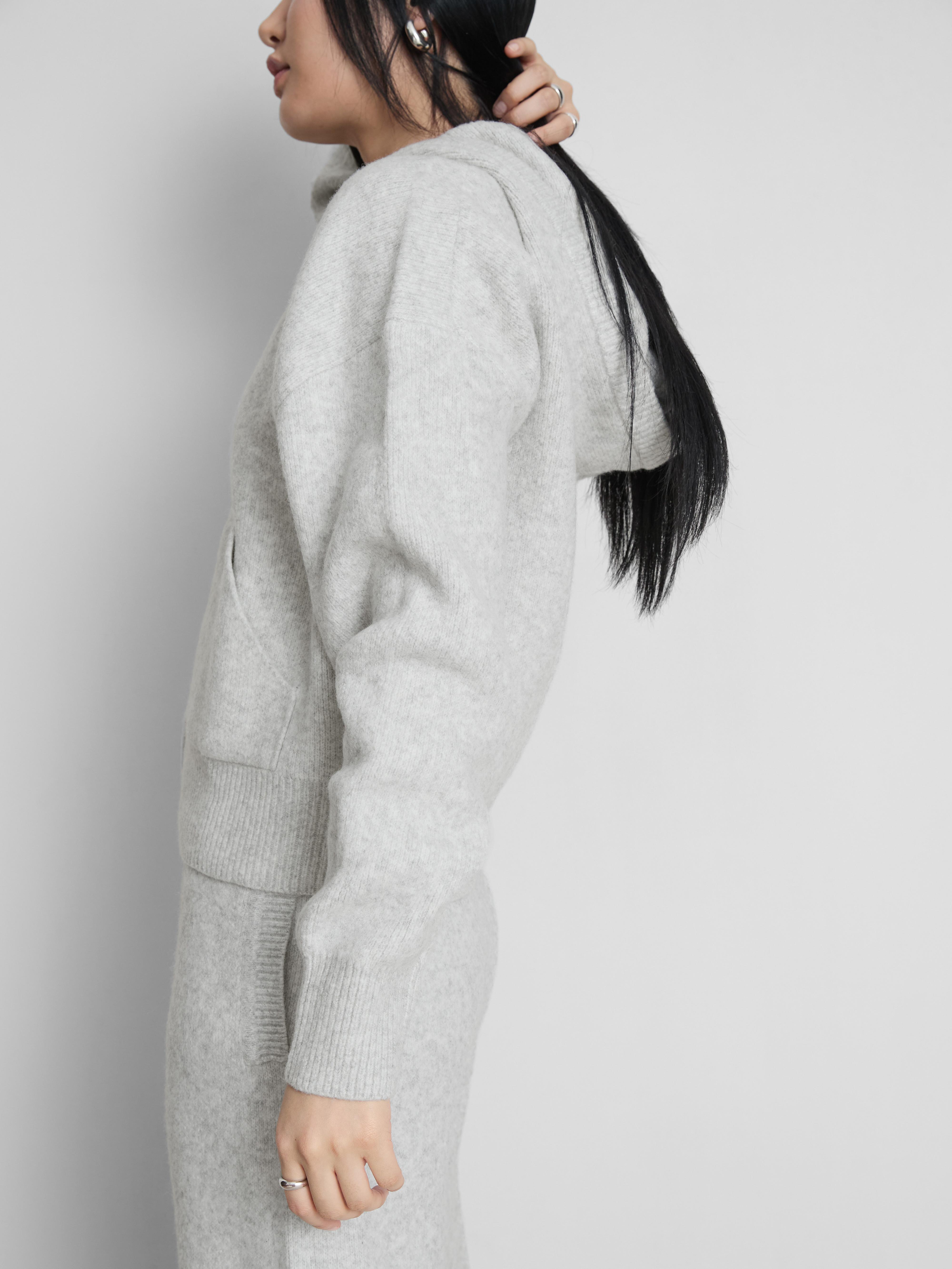 Knitted Zip Through Hoodie