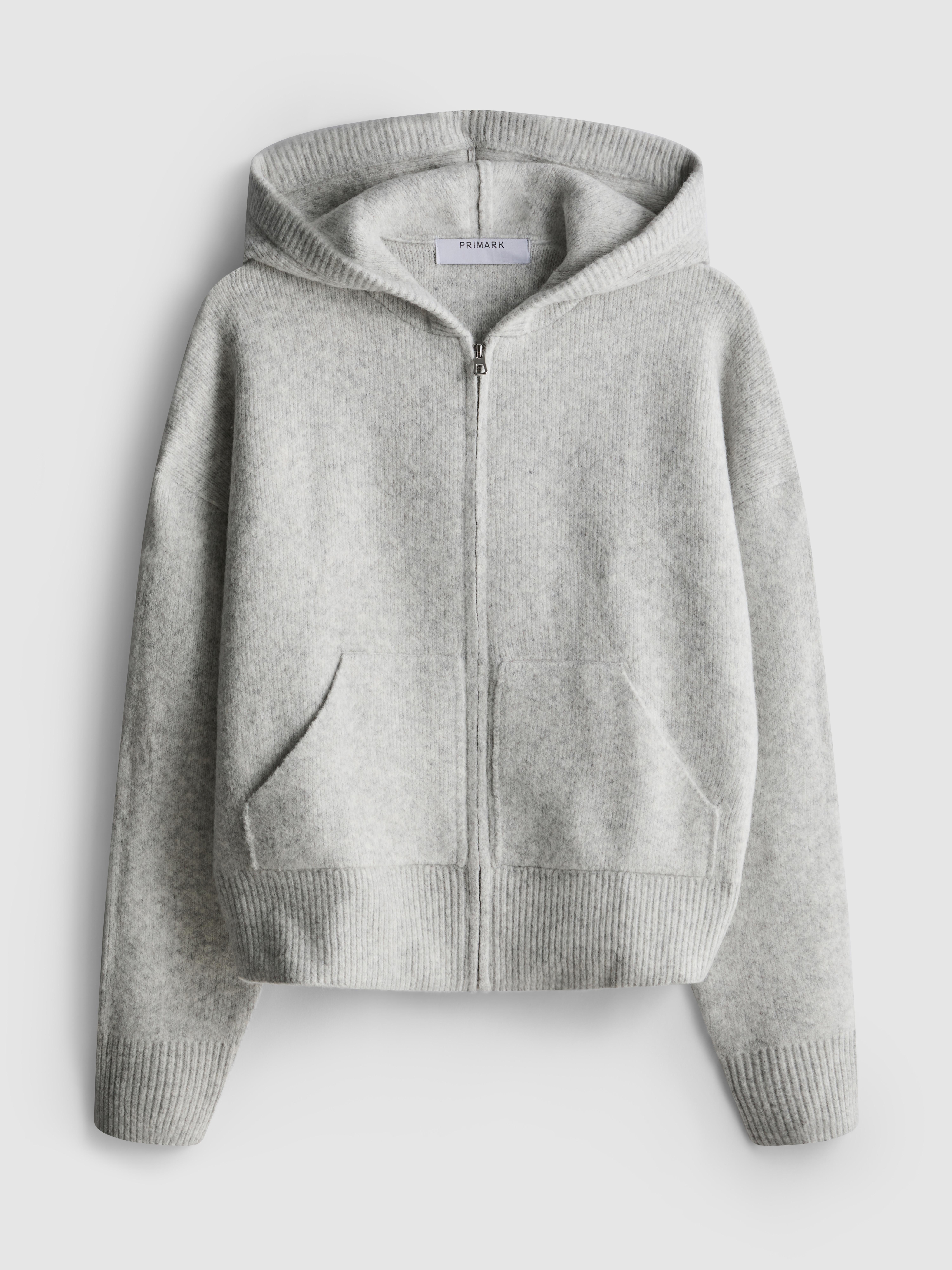 Knitted Zip Through Hoodie