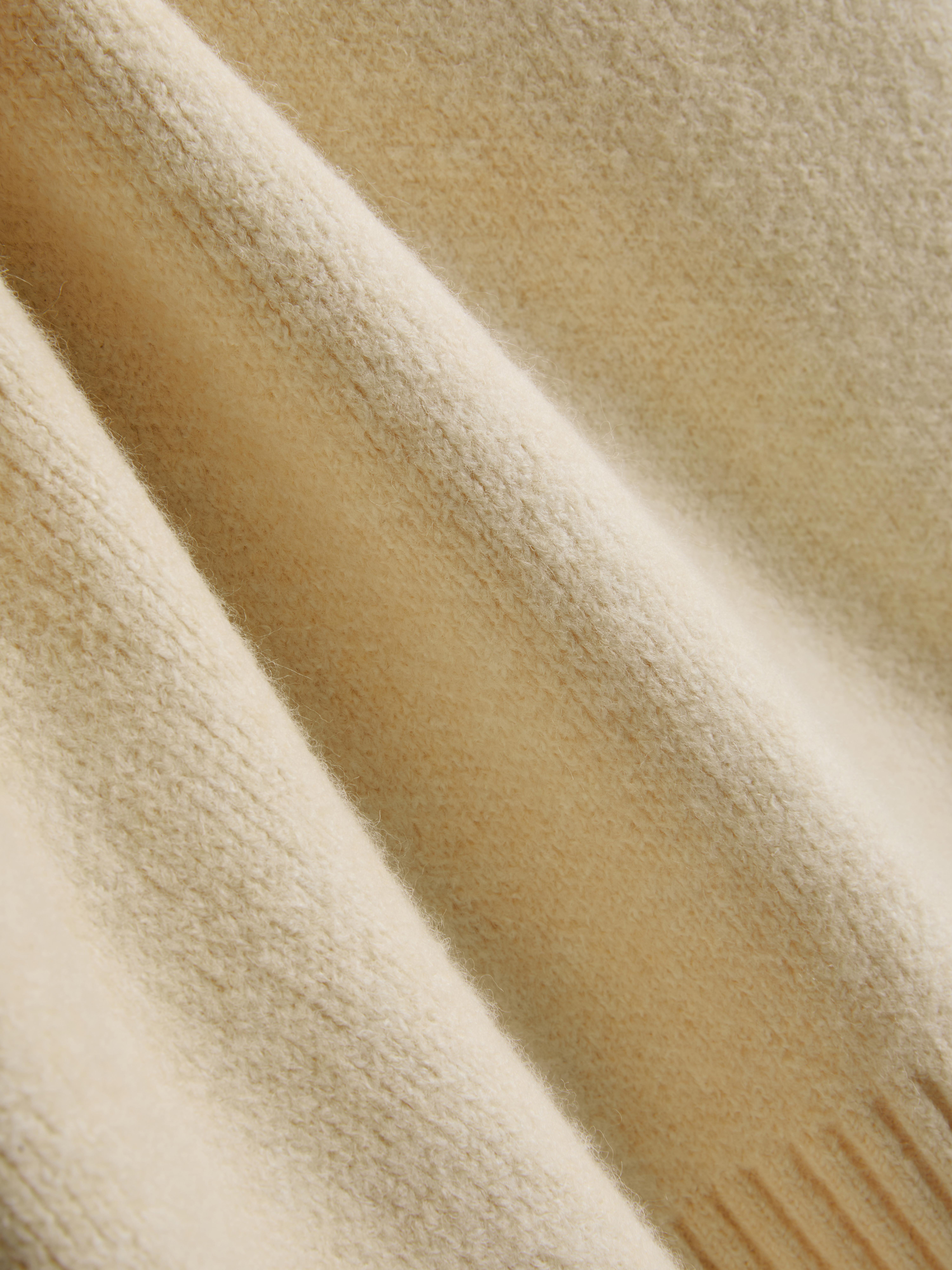 Women's Light Yellow Knitted Crewneck Sweatshirt