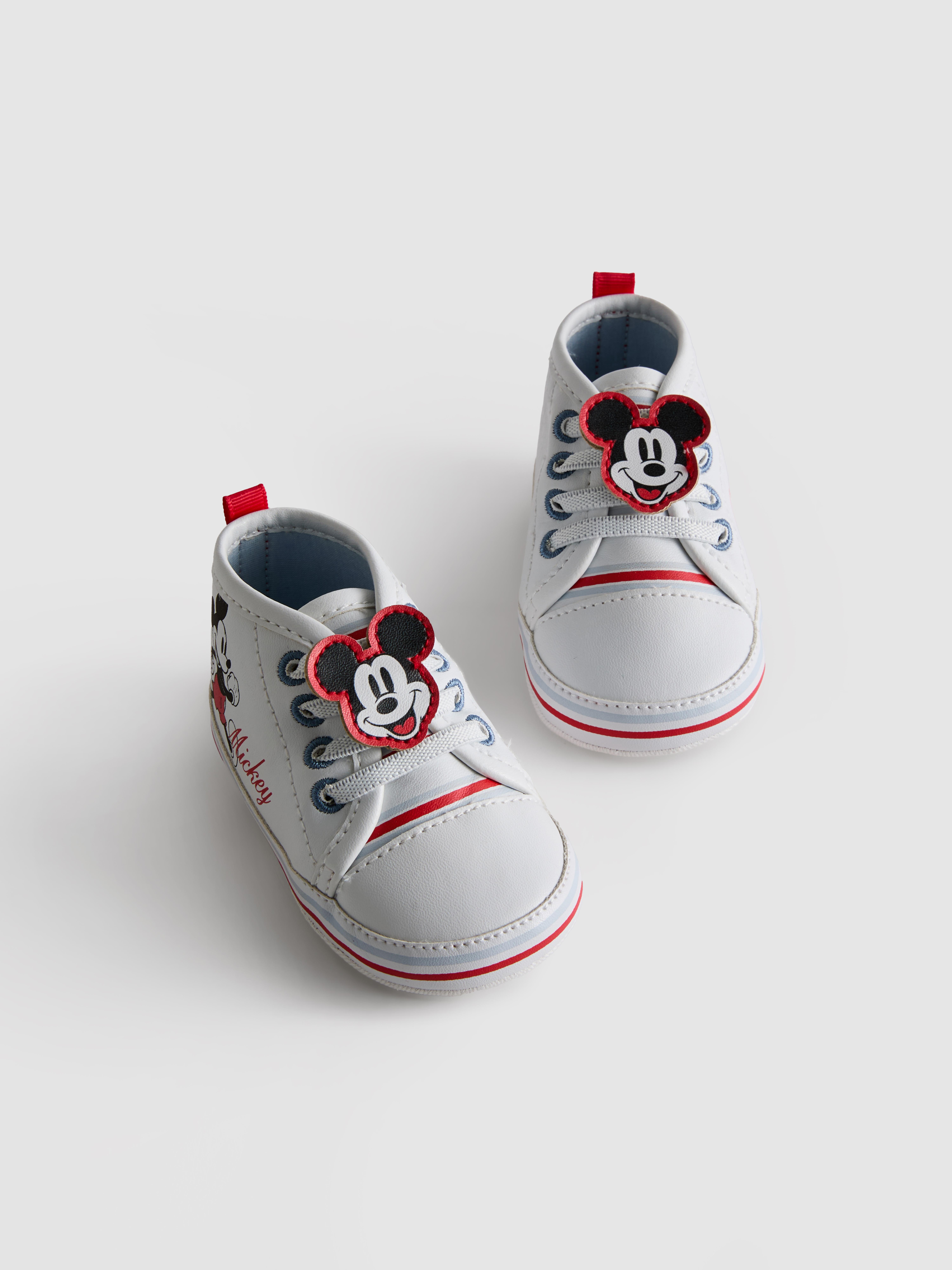 Baby Boys White Disney’s Mickey Mouse High Tops