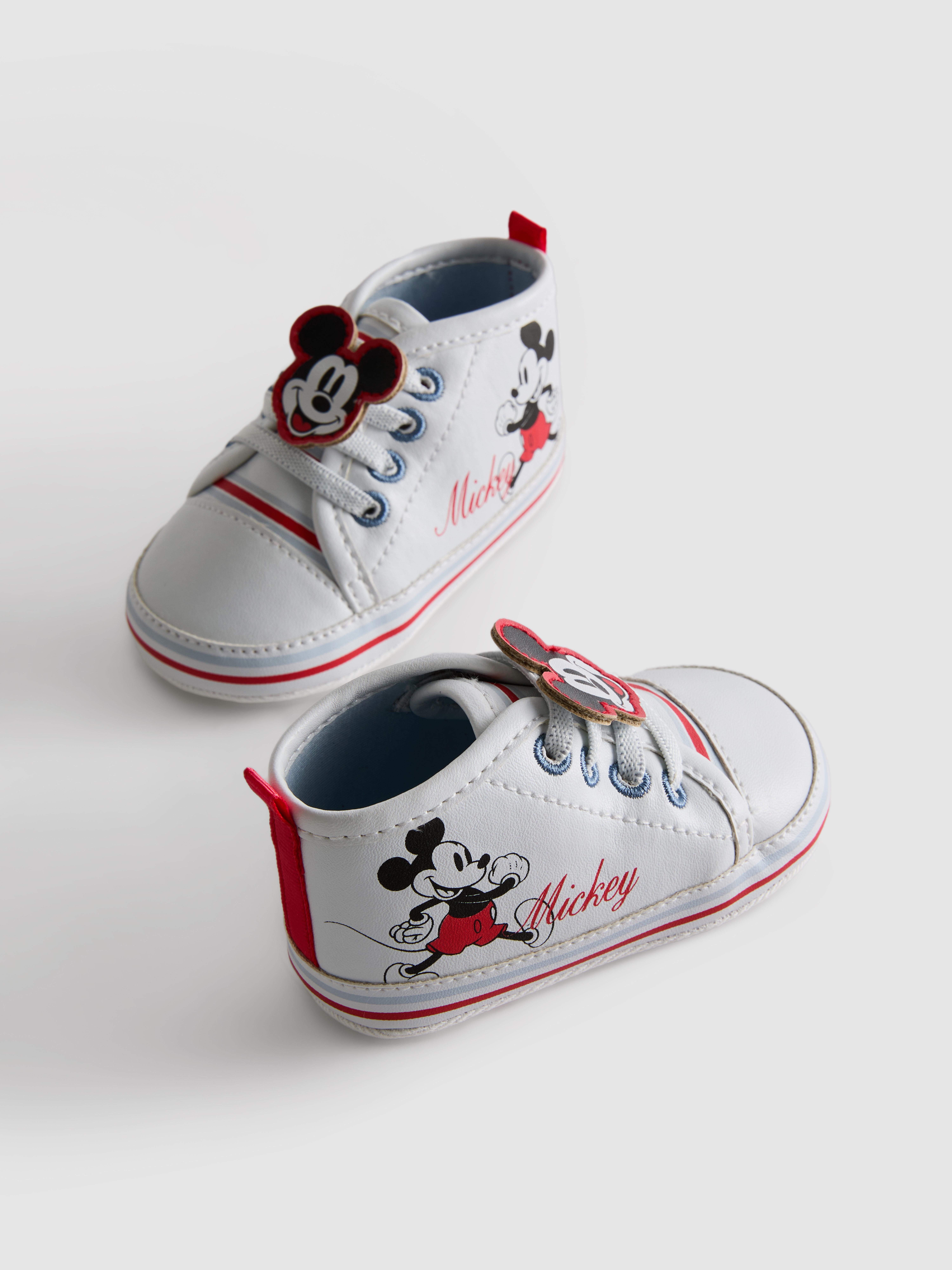 Baby Boys White Disney’s Mickey Mouse High Tops