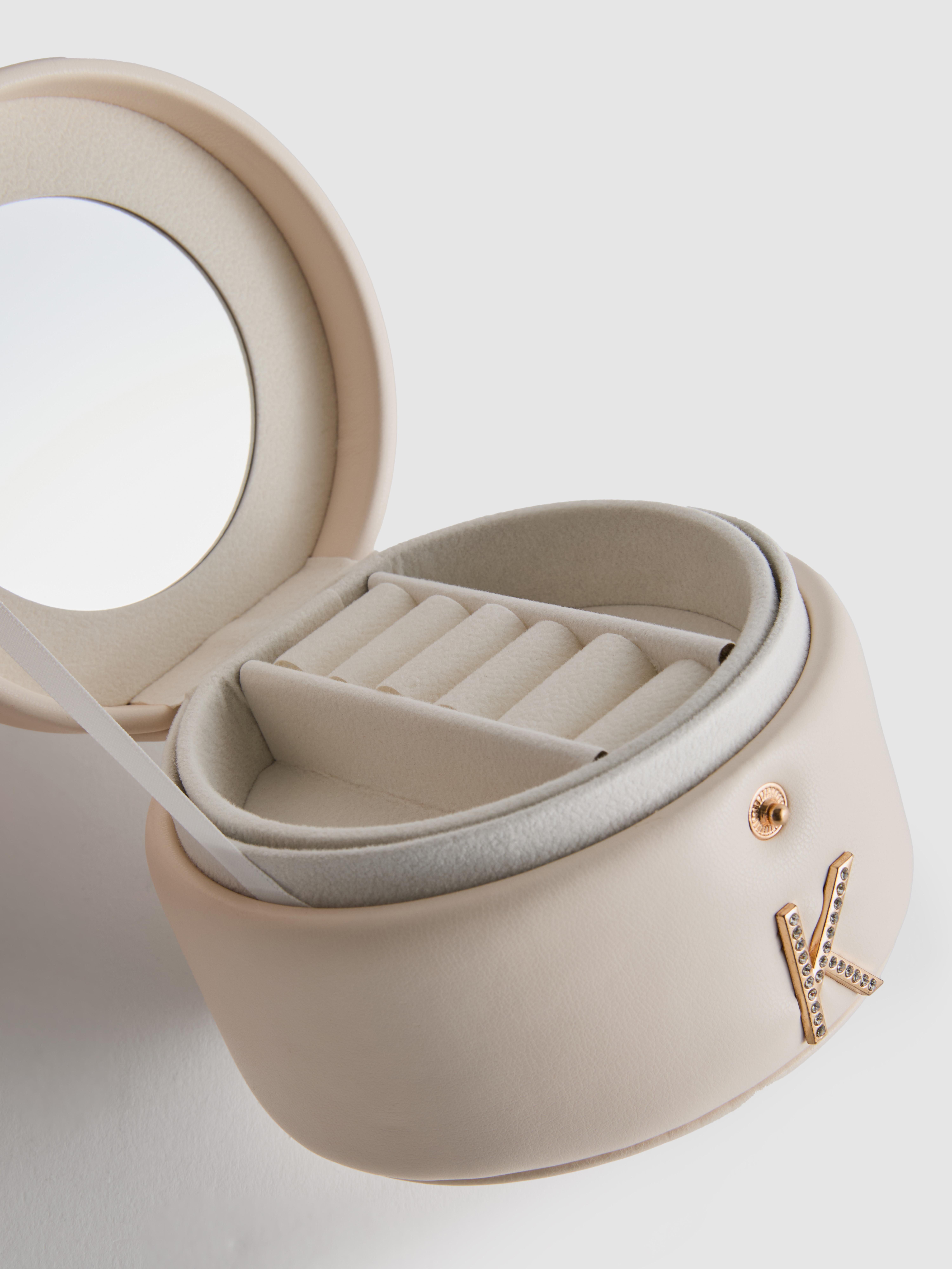 Boîte à bijoux ruchée à initiale