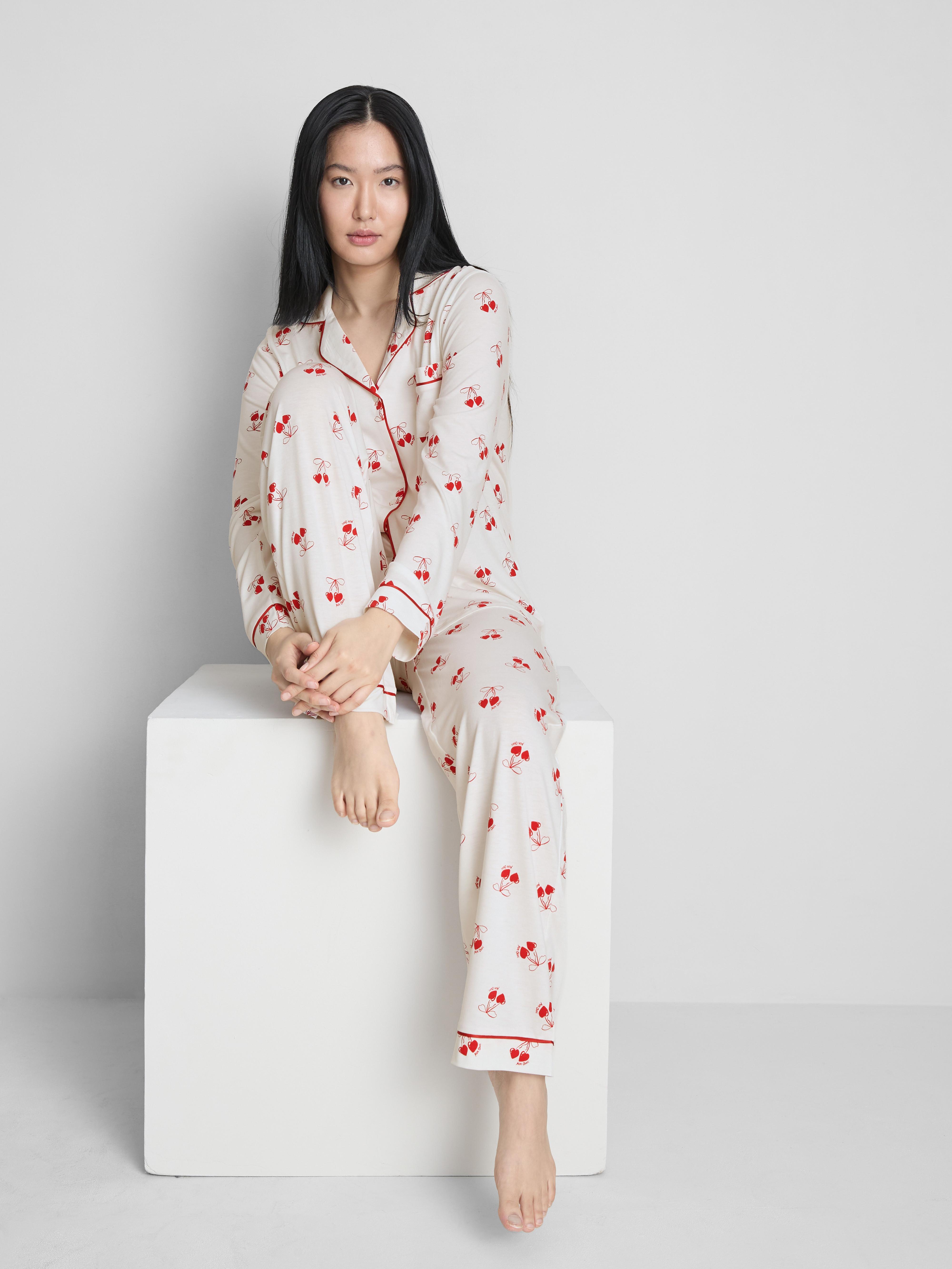 Cherry Printed Boyfriend Pyjamas