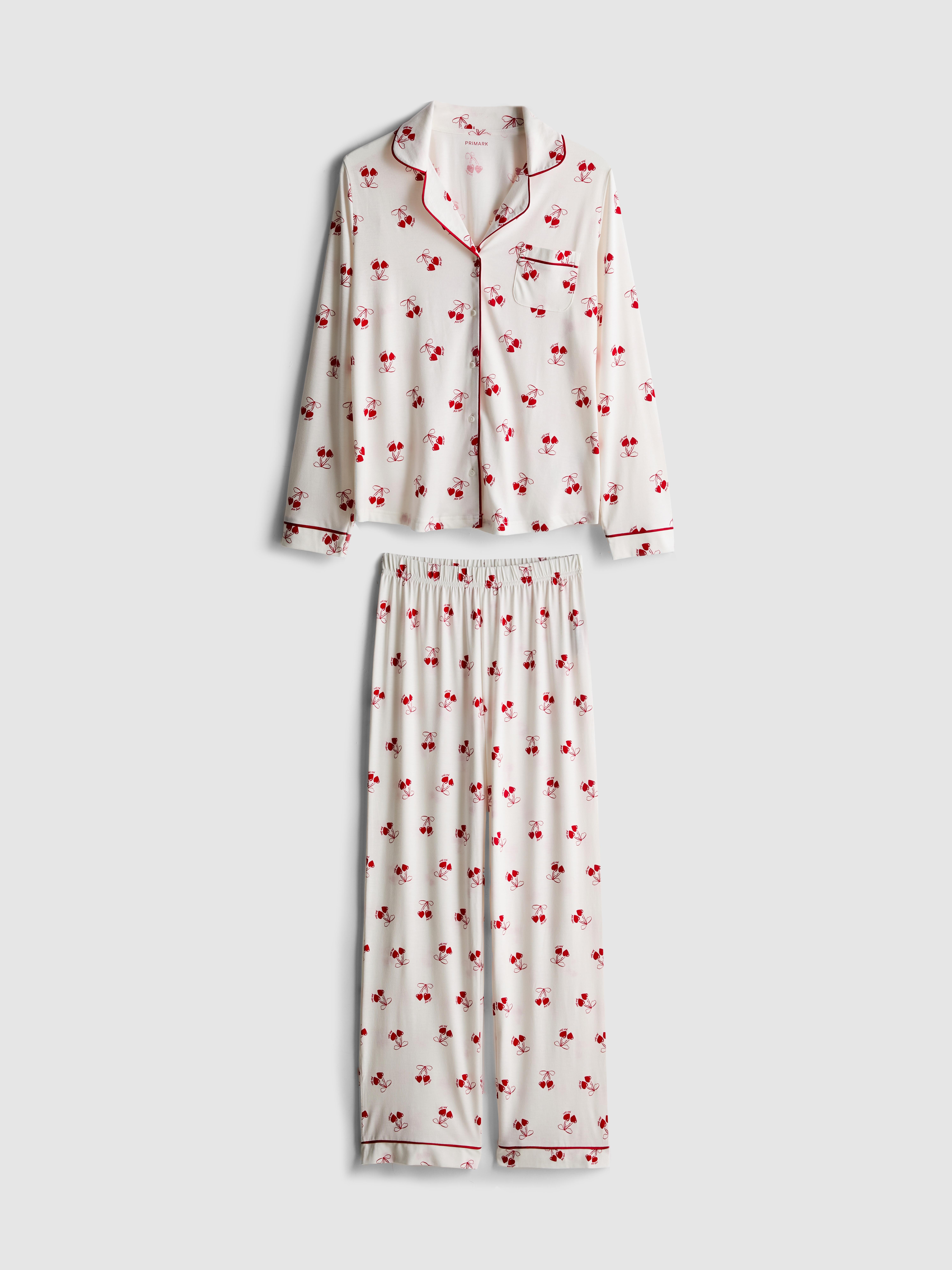 Cherry Printed Boyfriend Pyjamas