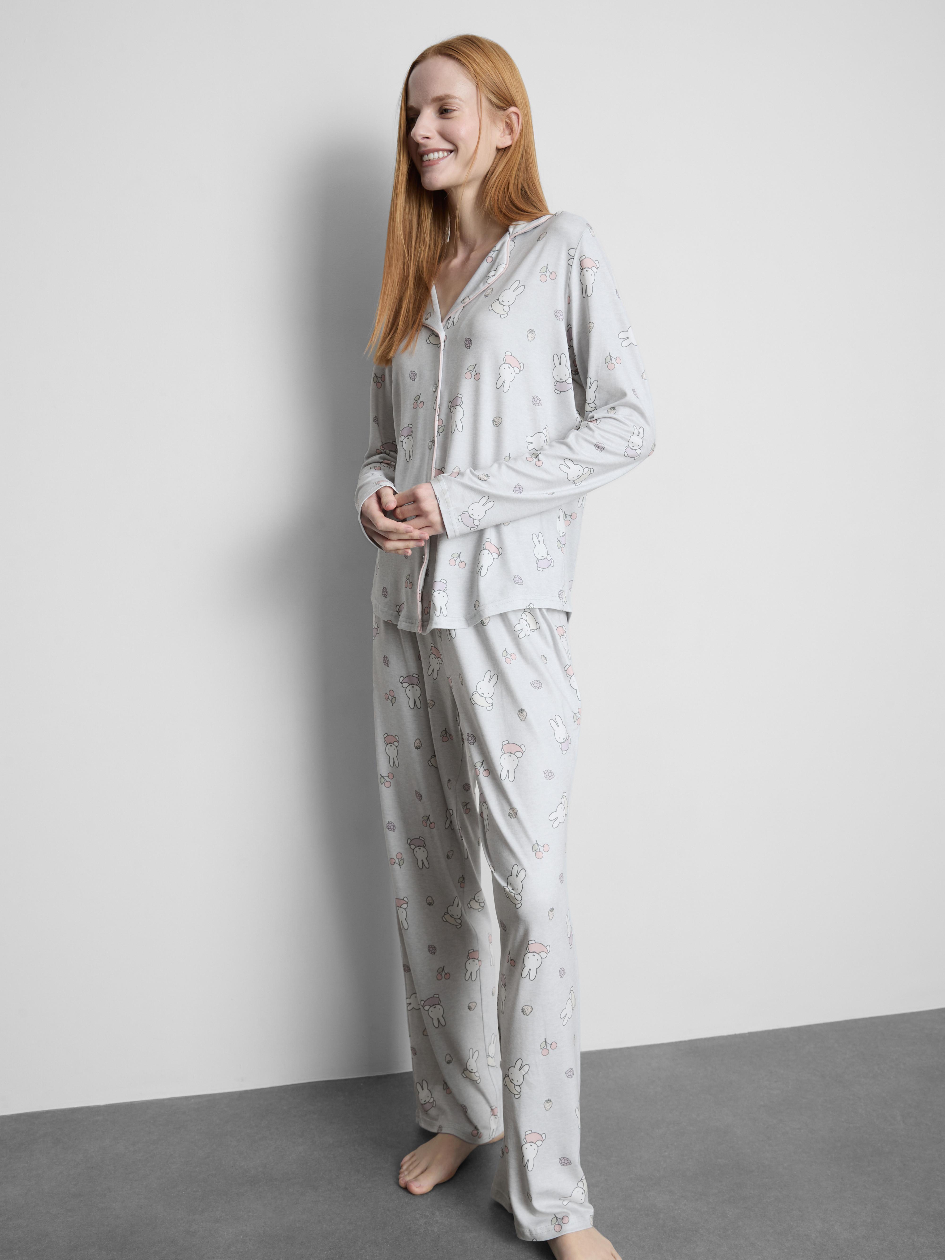 Women's Gray Heather Miffy Boyfriend Pajamas