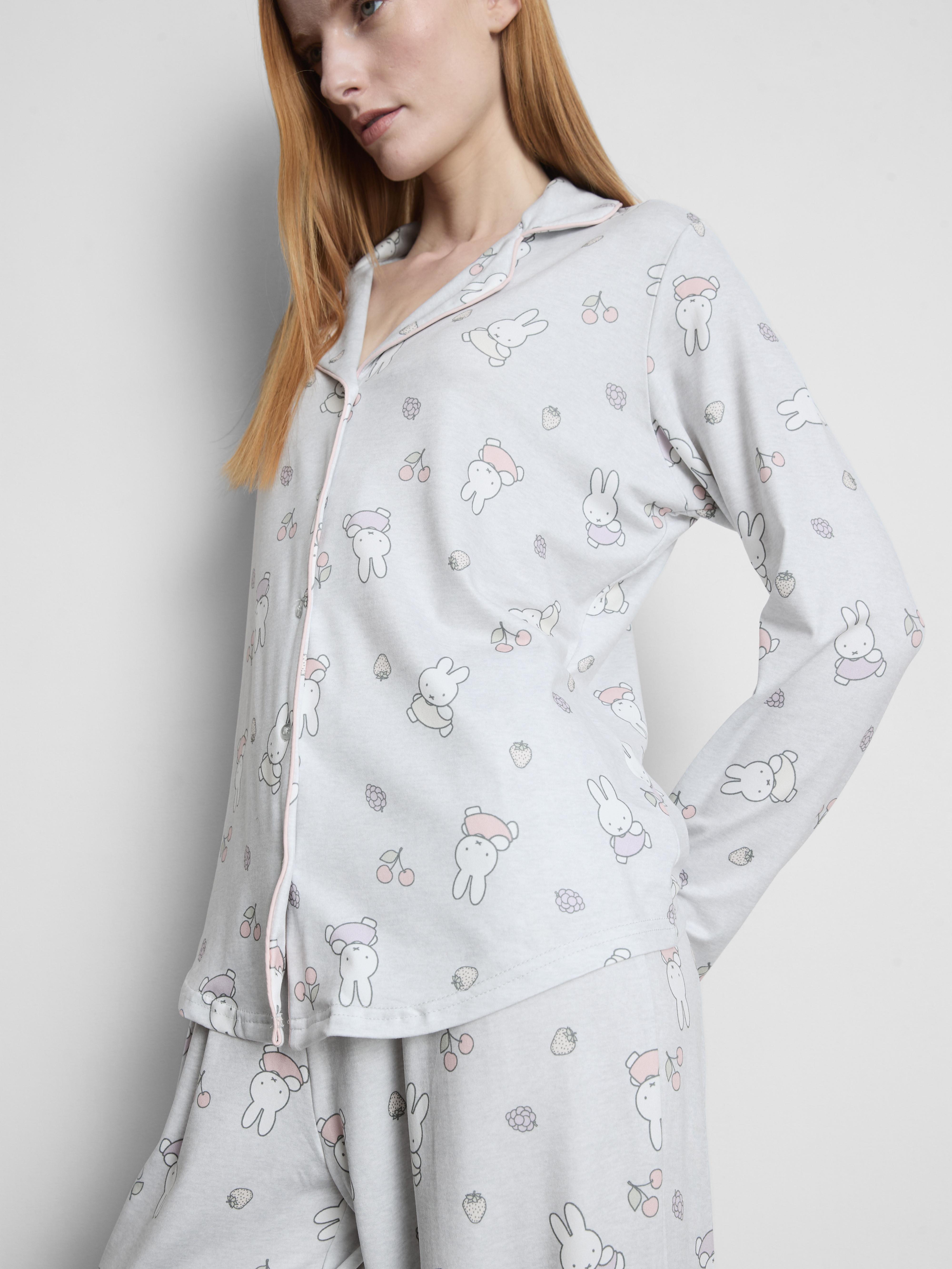 Women's Gray Heather Miffy Boyfriend Pajamas