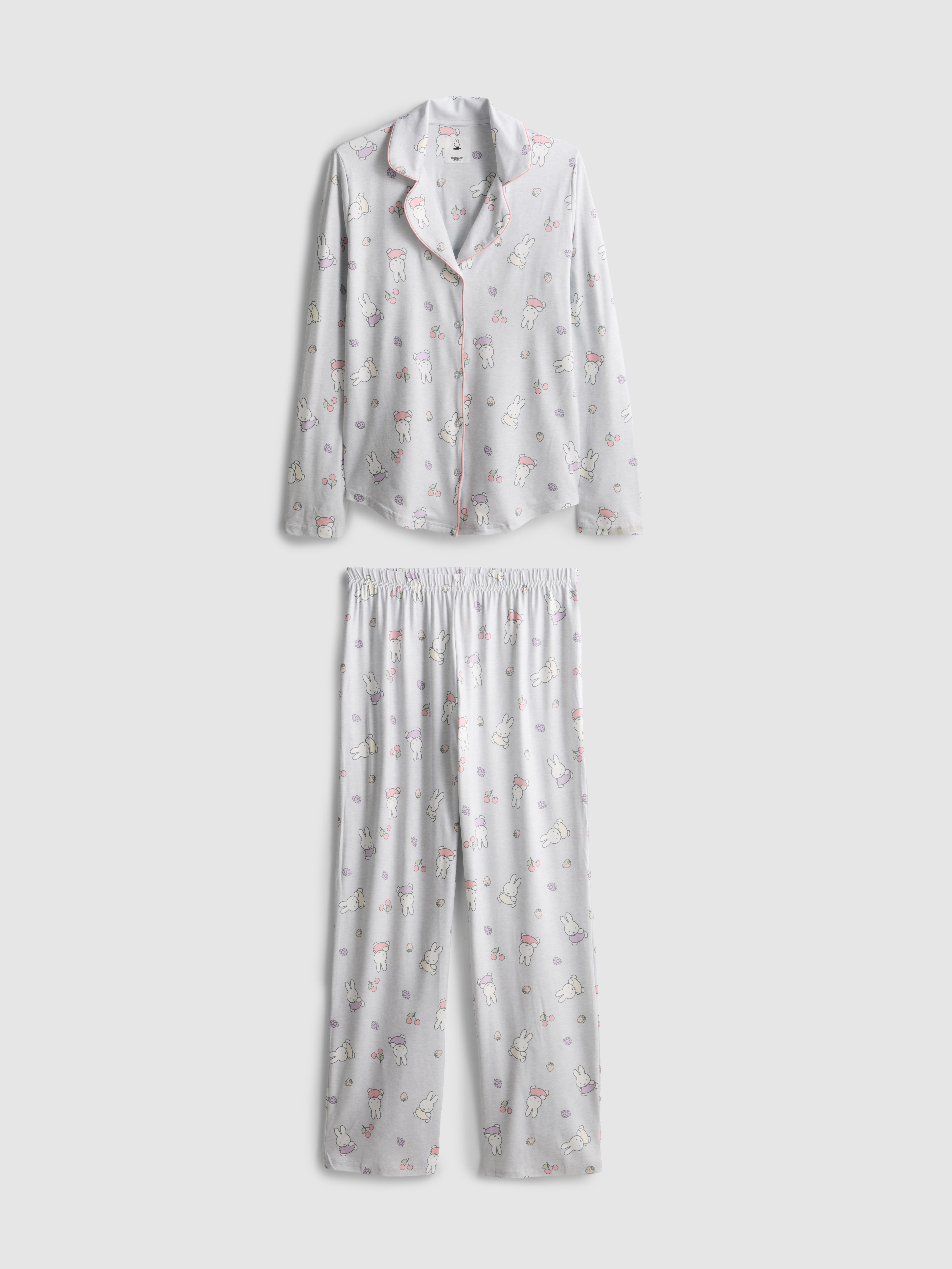 Women's Gray Heather Miffy Boyfriend Pajamas