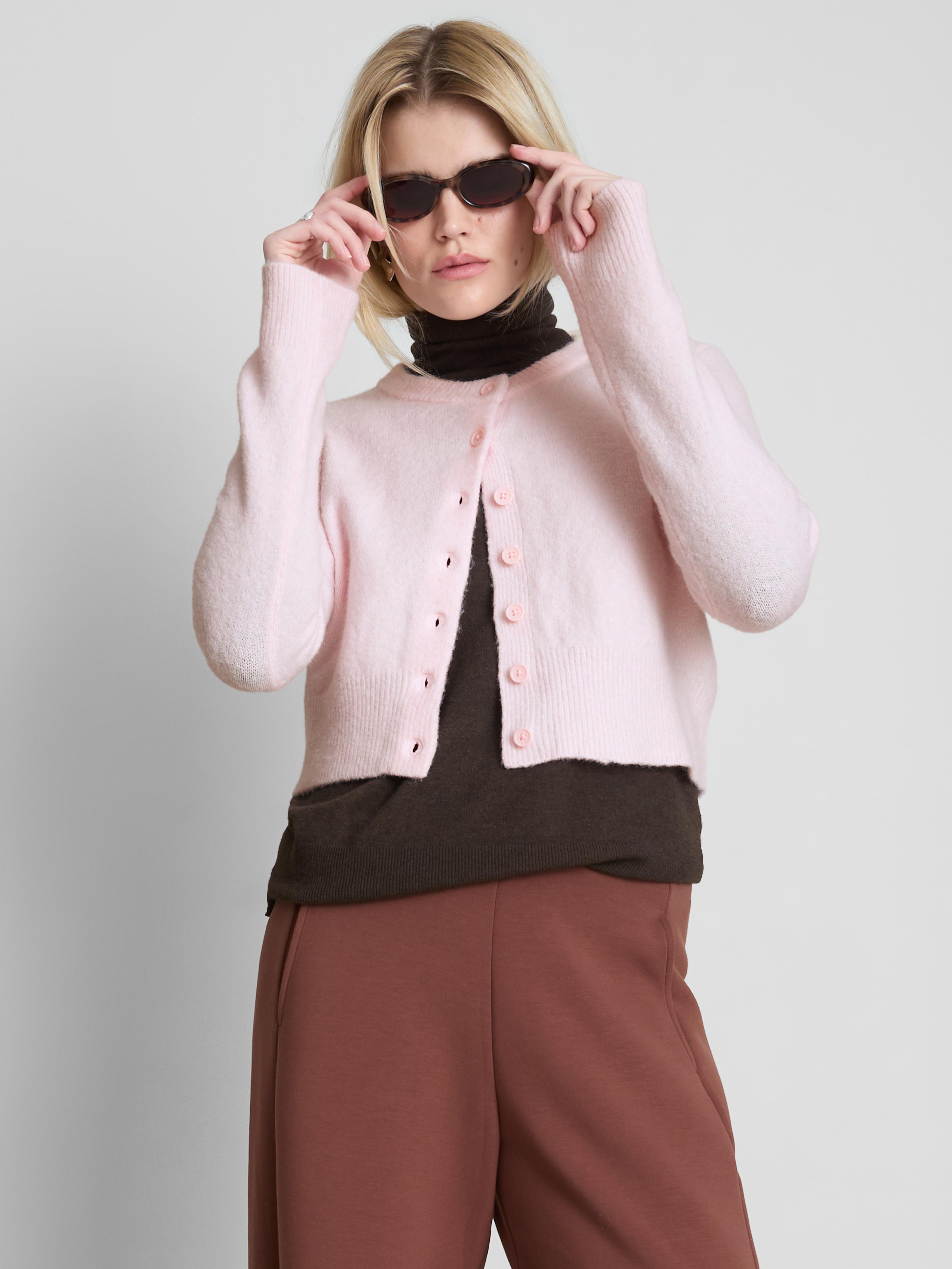 Cropped Crewneck Cardigan