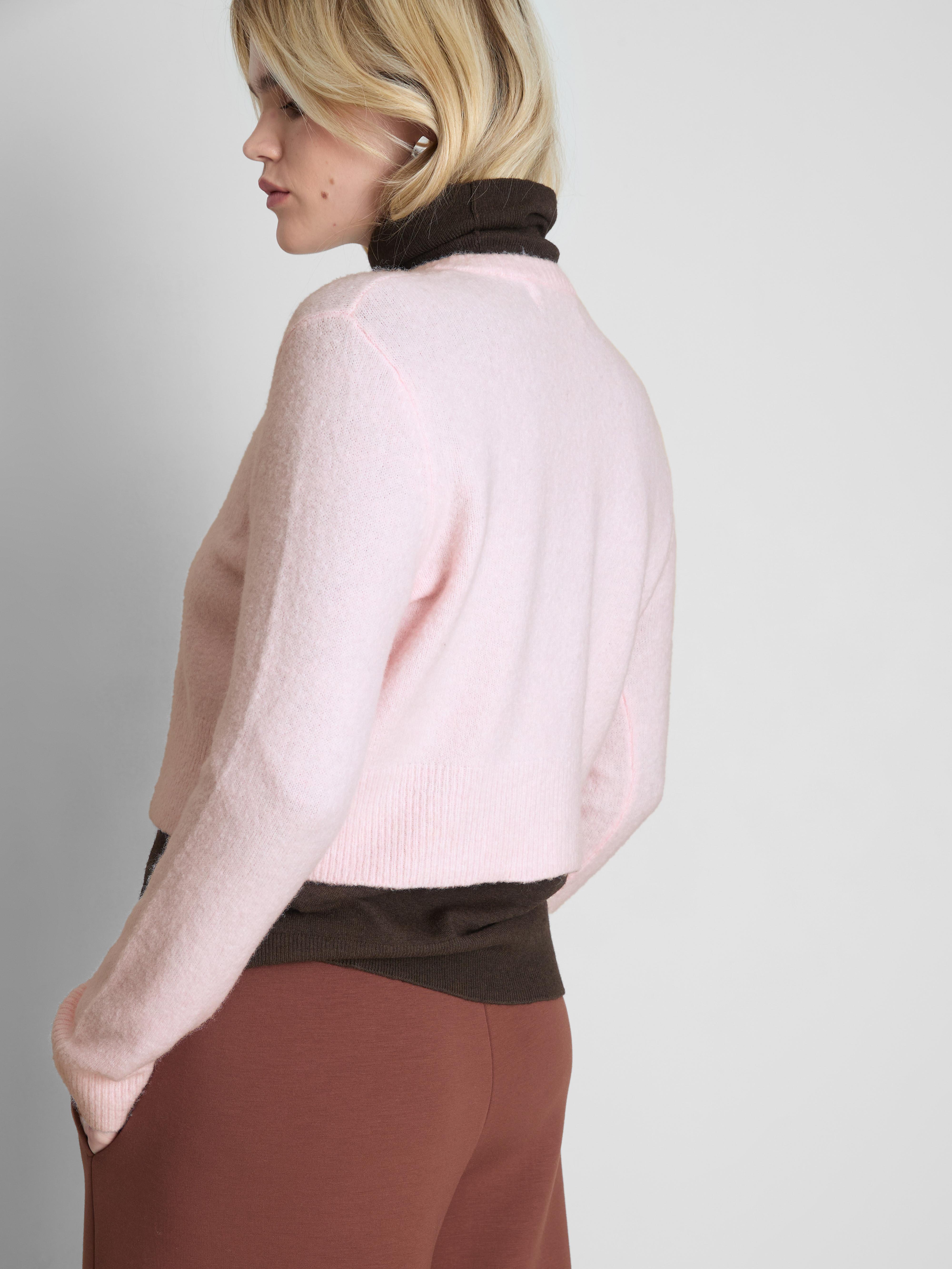 Cropped Crewneck Cardigan