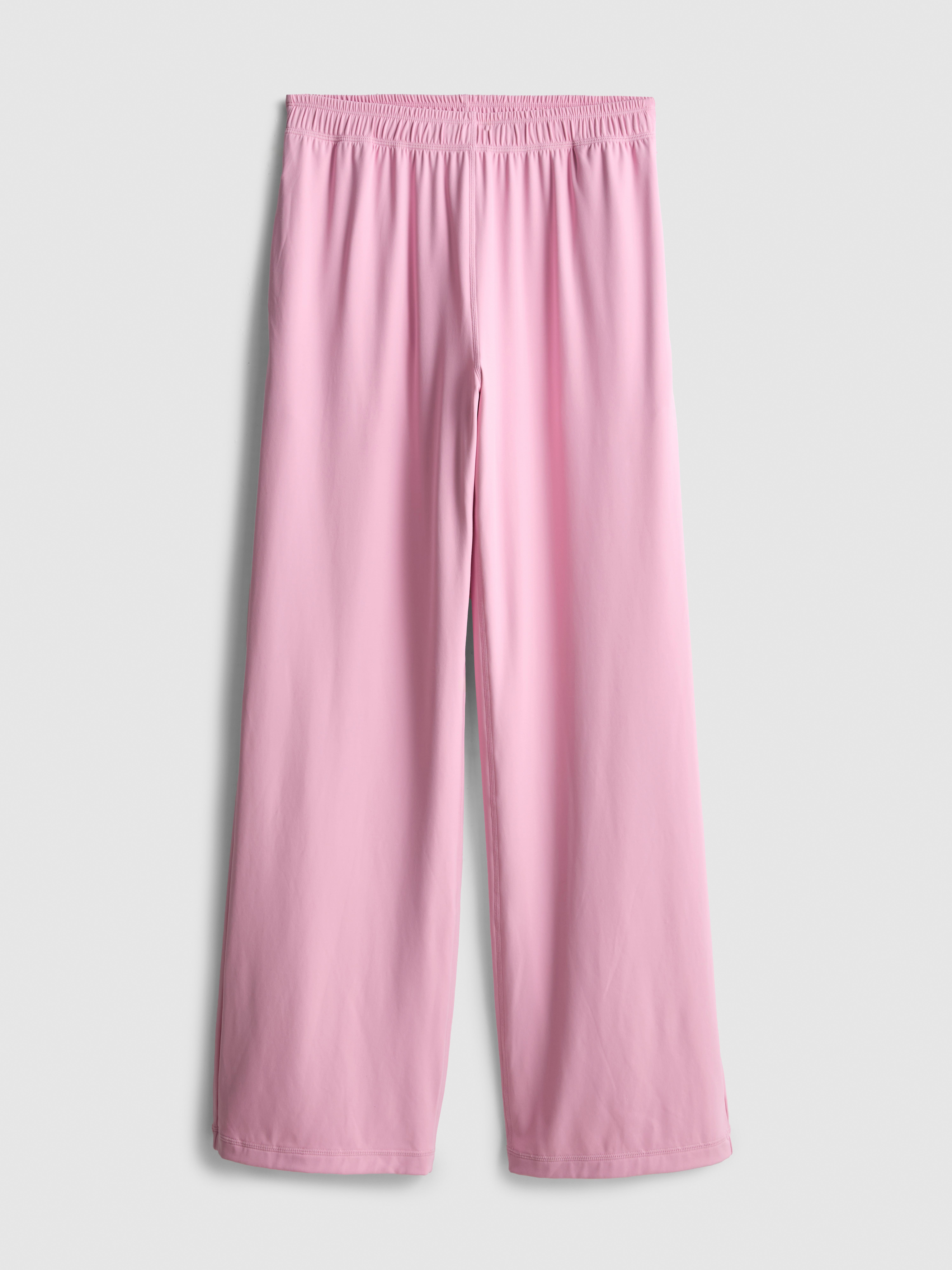 Women's Pink Wide-Leg Athleisure Pants