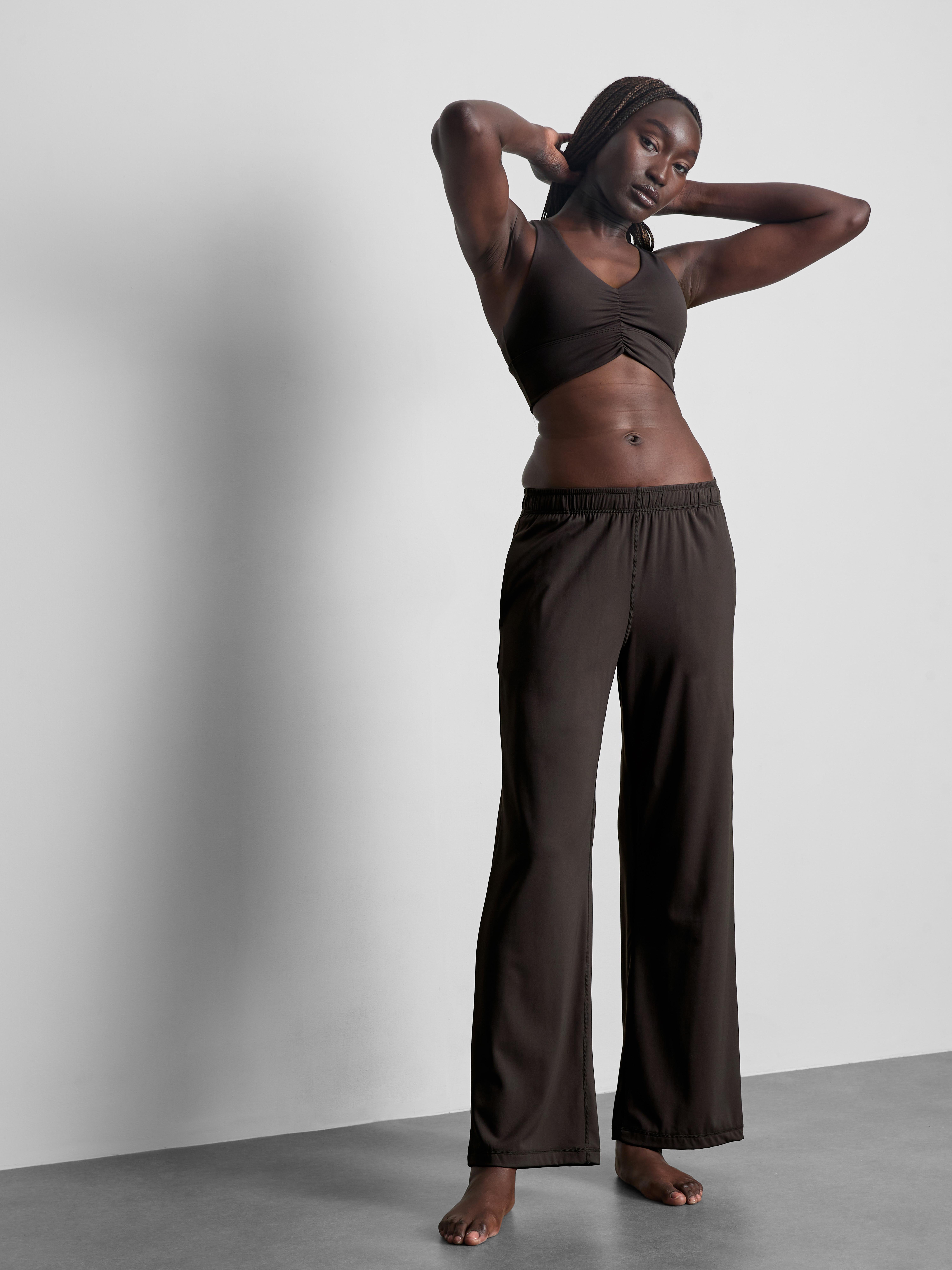 Wide Leg Athleisure Trousers