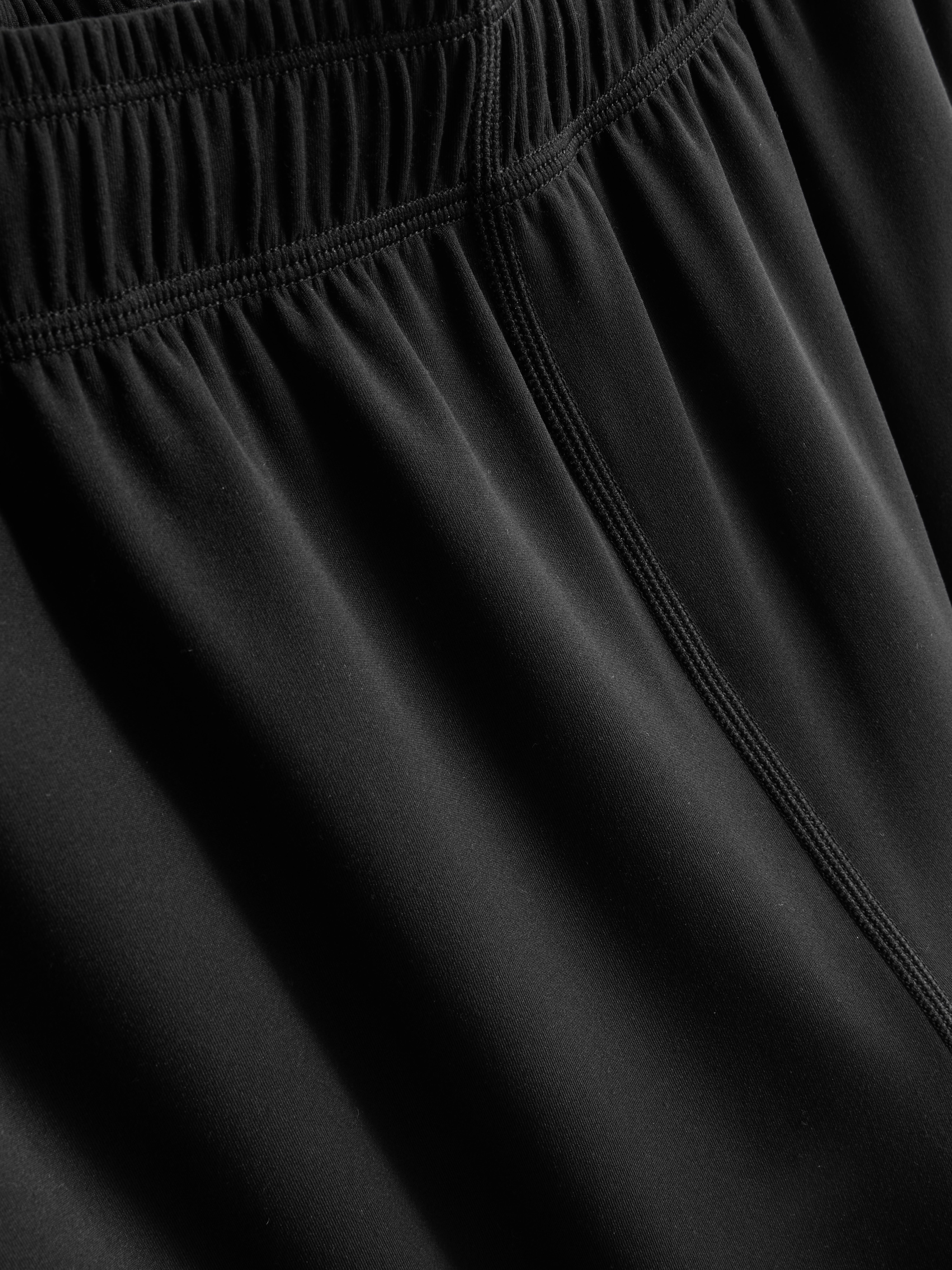 Women's Black Wide-Leg Athleisure Pants