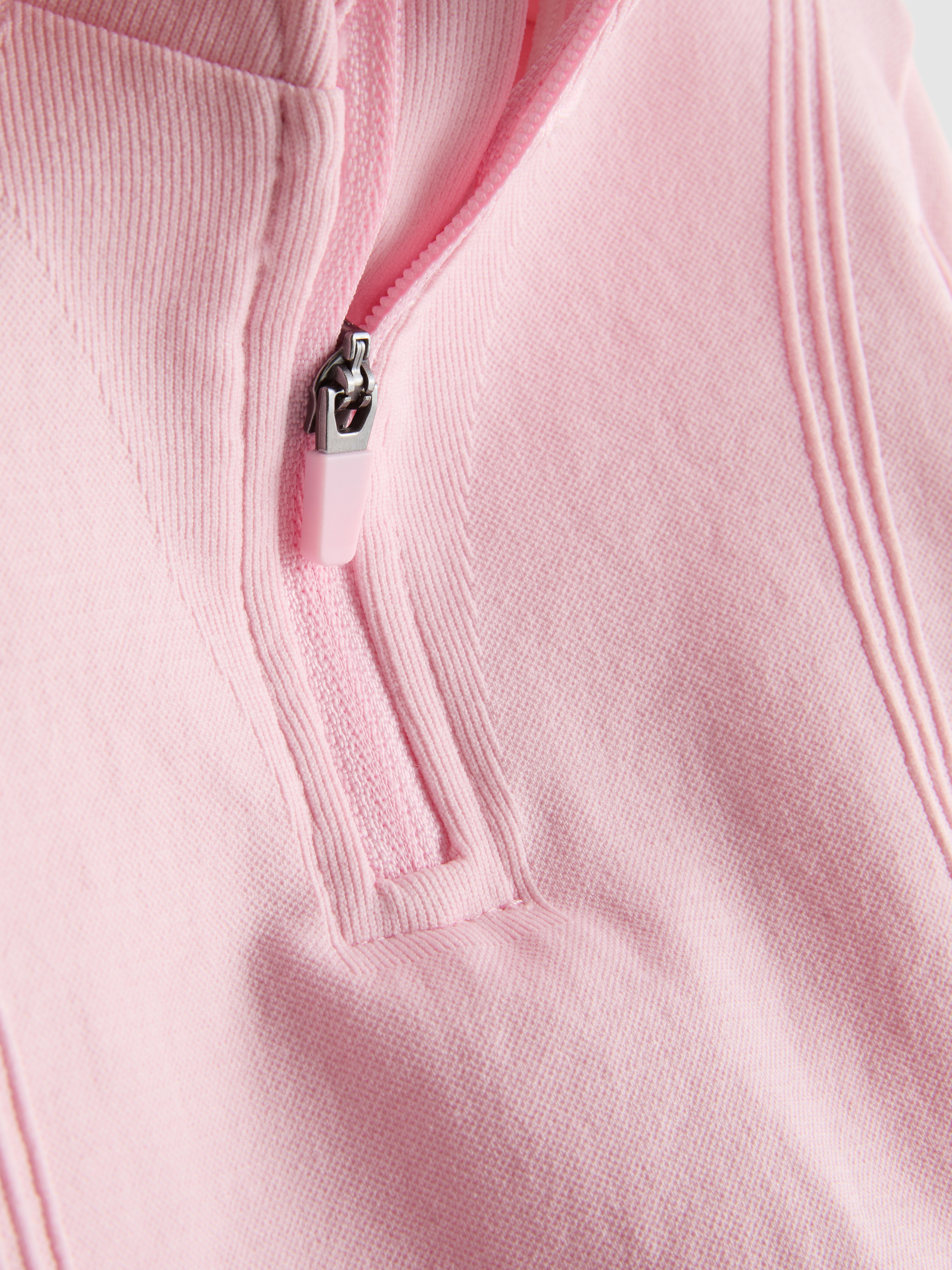 Girls Pink 3-8yrs | Seamless Active High-Neck Sweatshirt and Leggings Set