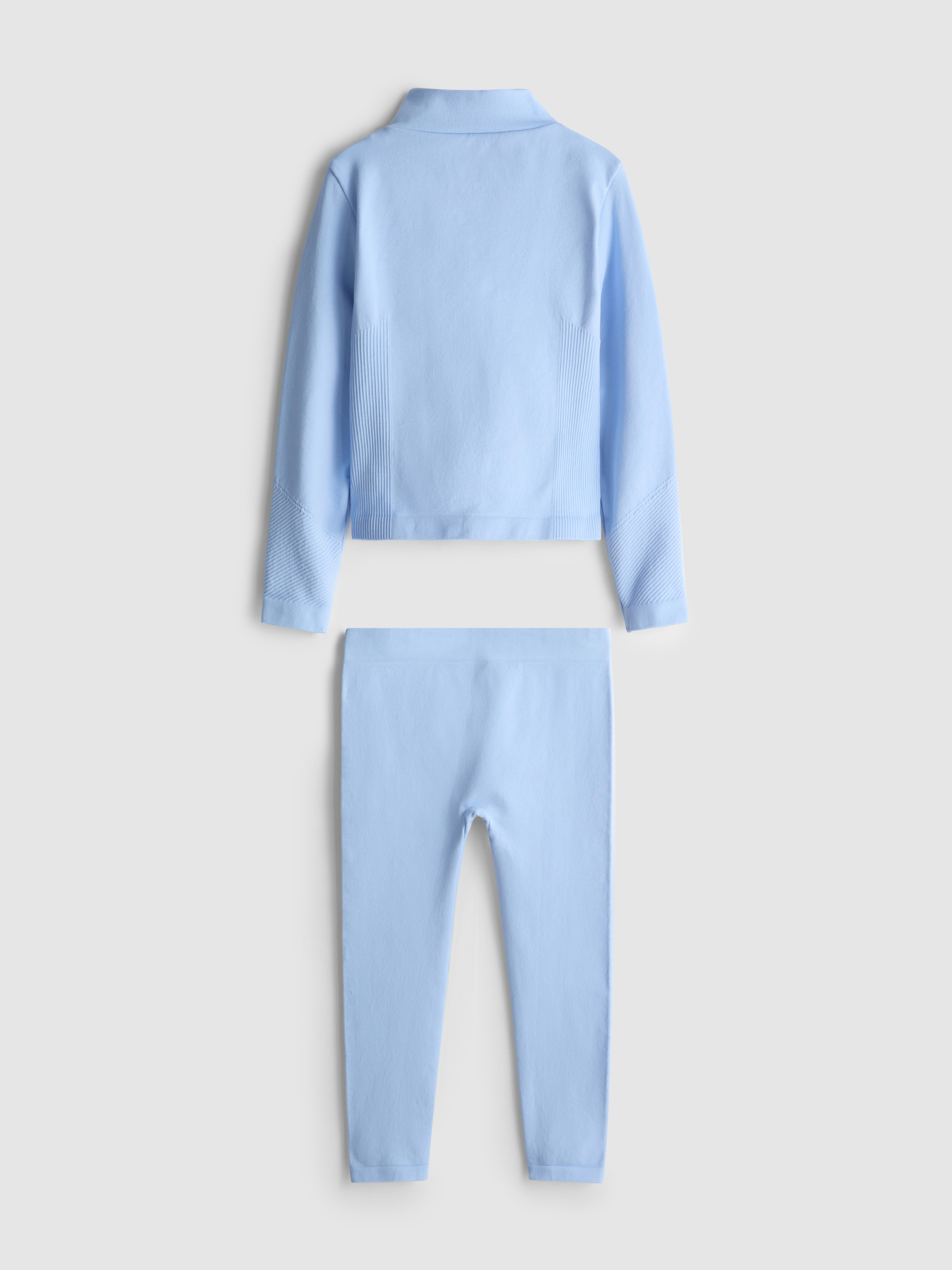 Girls 3-8yrs | Seamless Active High-Neck Sweatshirt and Leggings Set