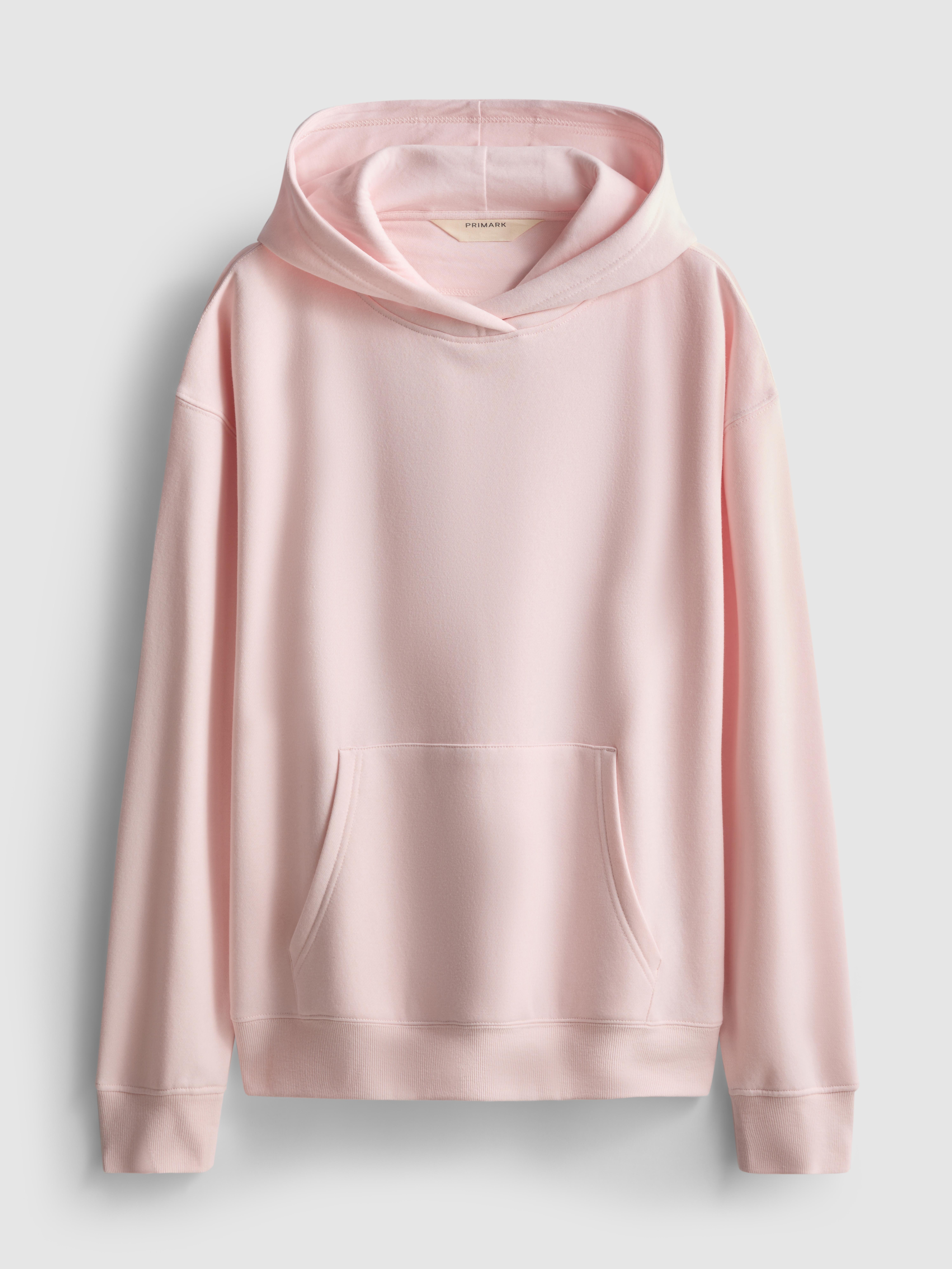 Women's Light Pink Essential Cotton-Blend Hoodie