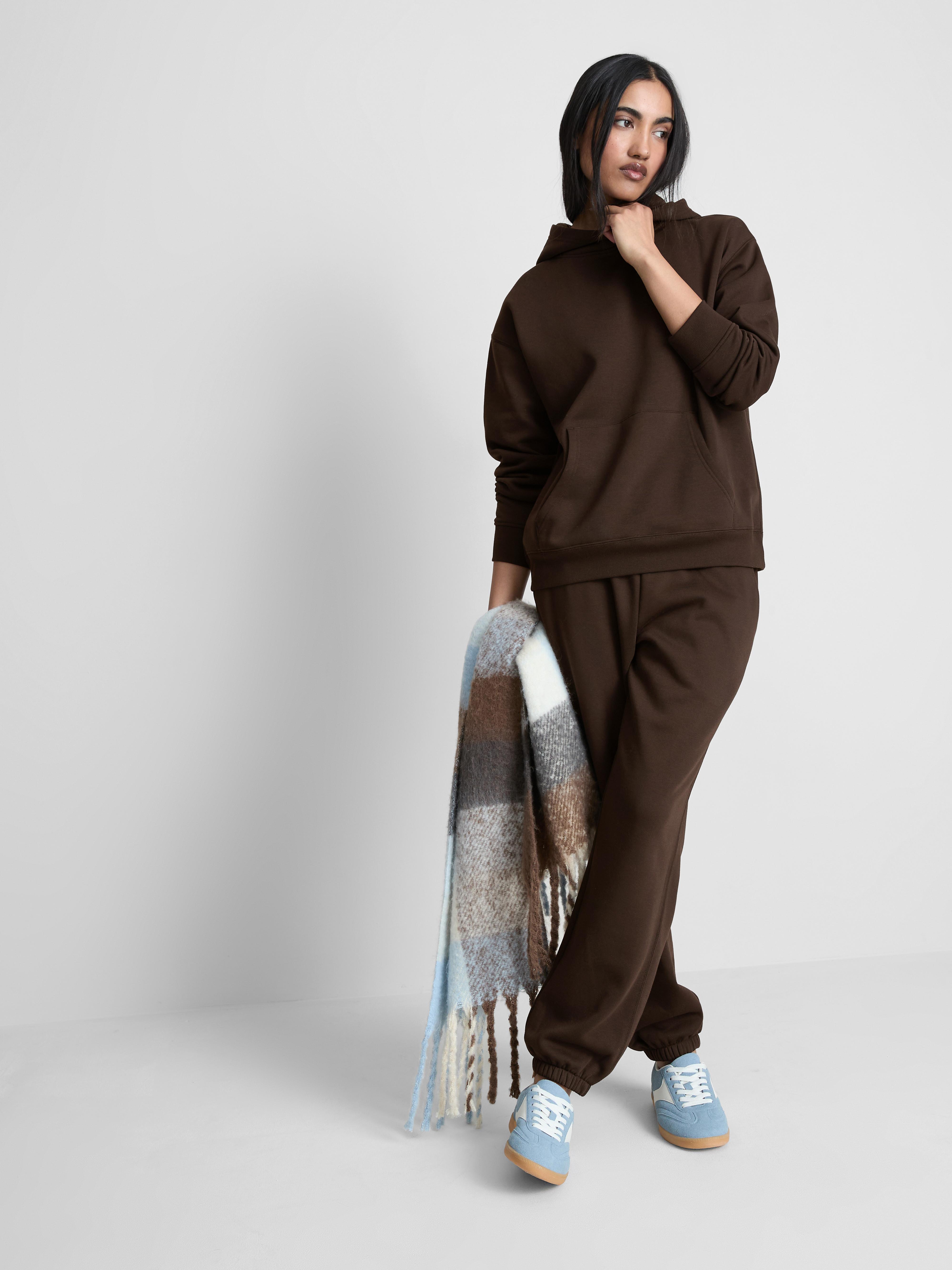 Women's Chocolate Essential Cotton-Blend Hoodie