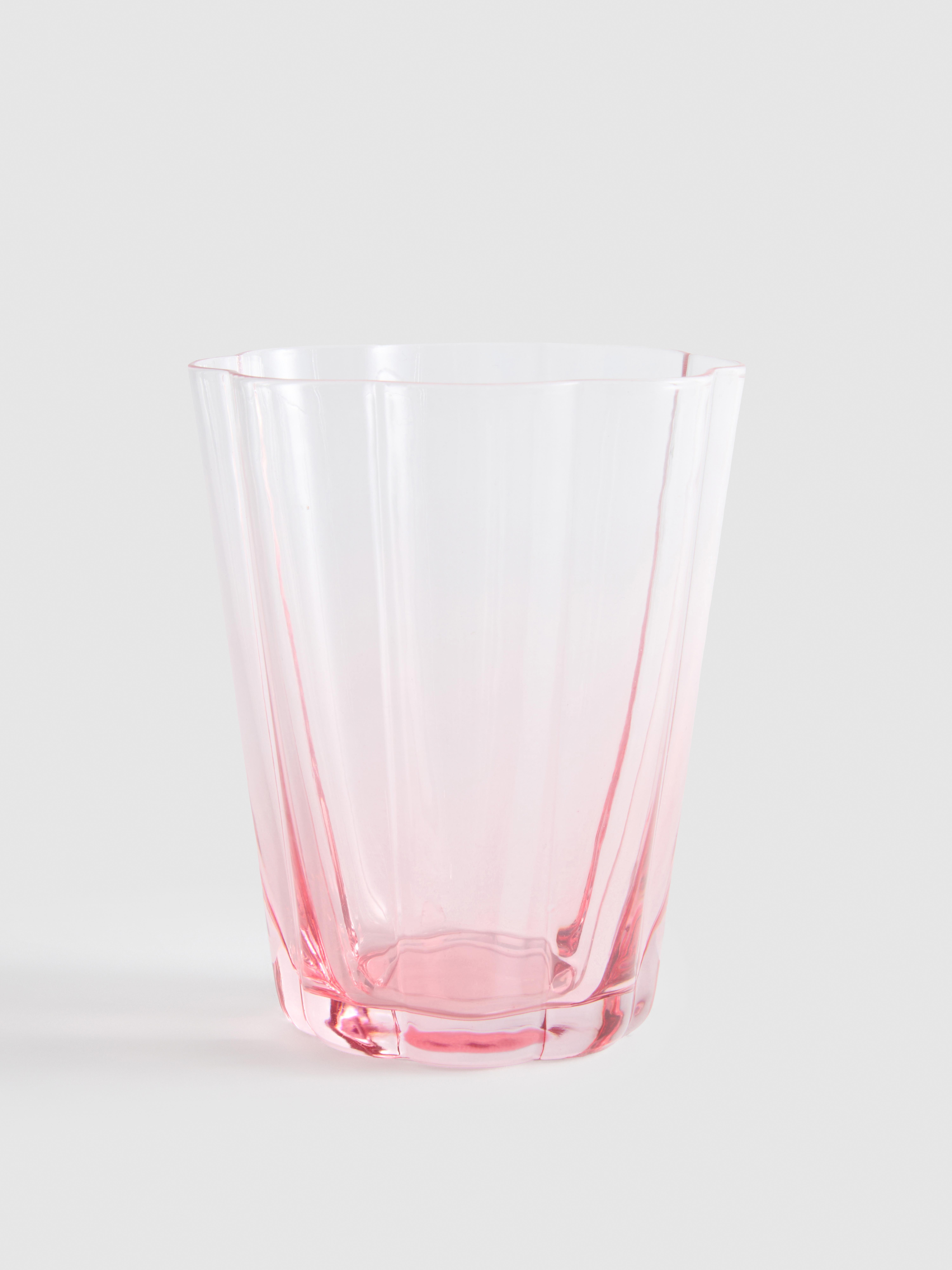 Scalloped Coloured Glass Tumbler
