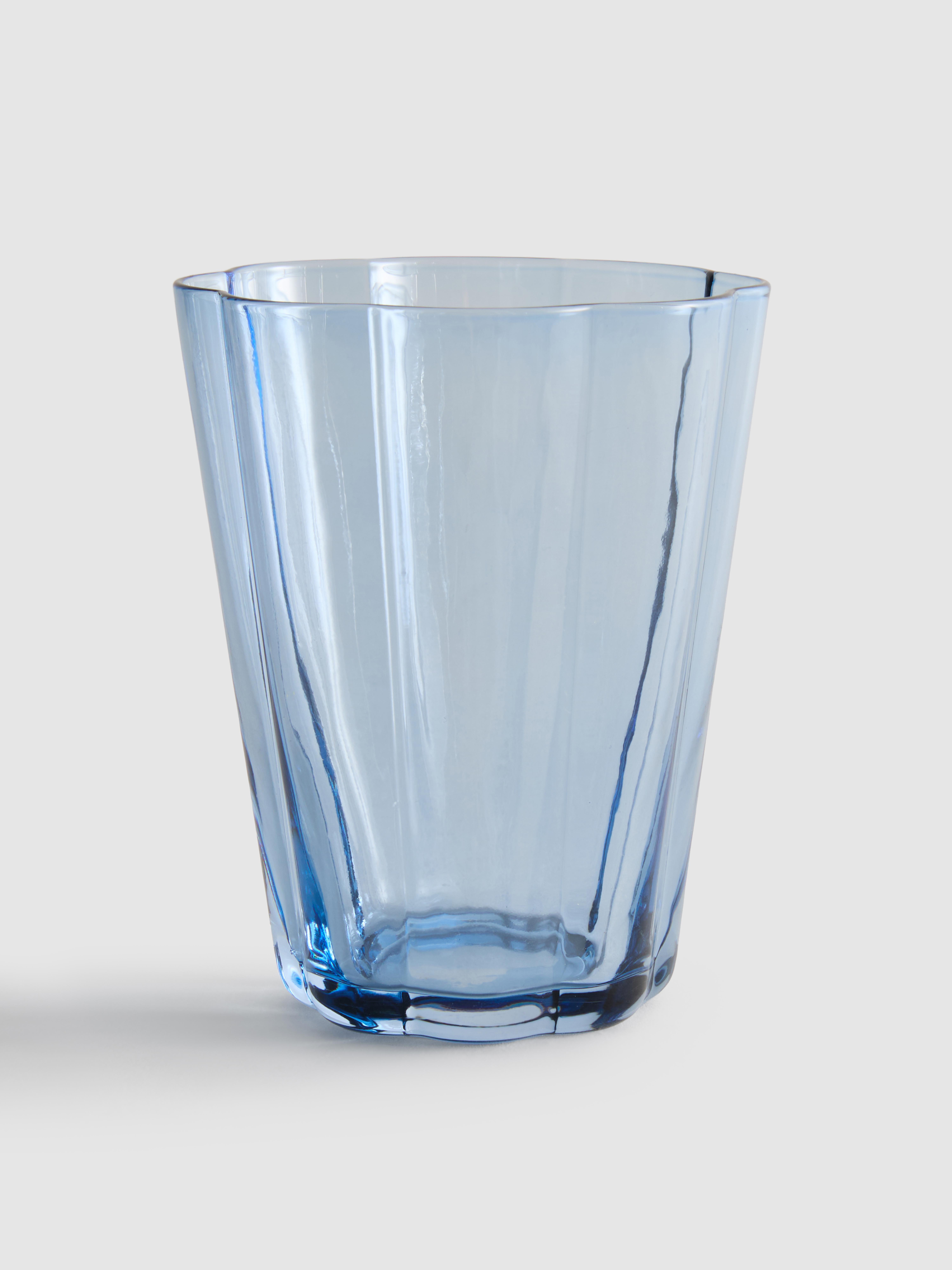 Scalloped Coloured Glass Tumbler