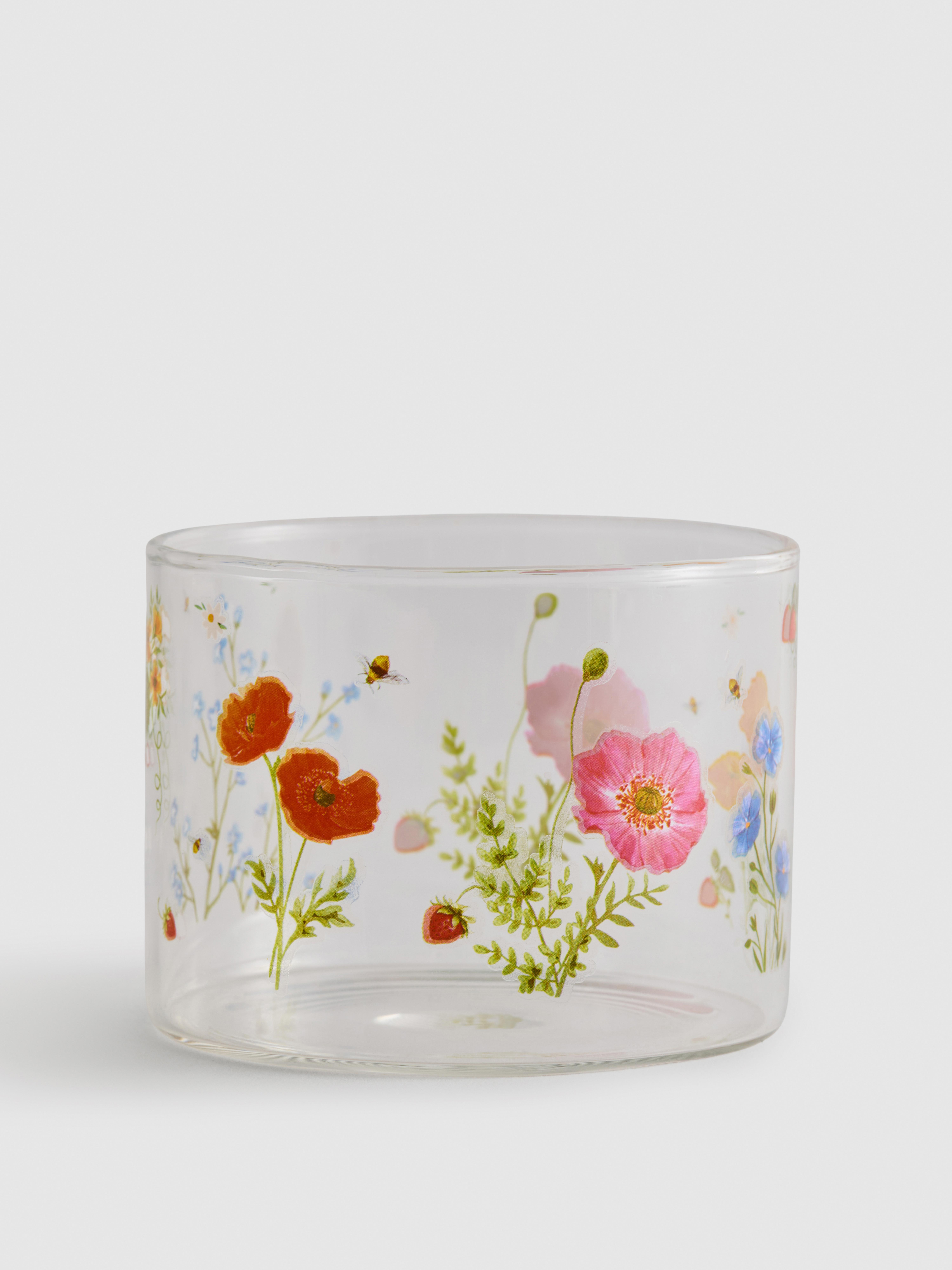 Pahar mic cu model floral Verde