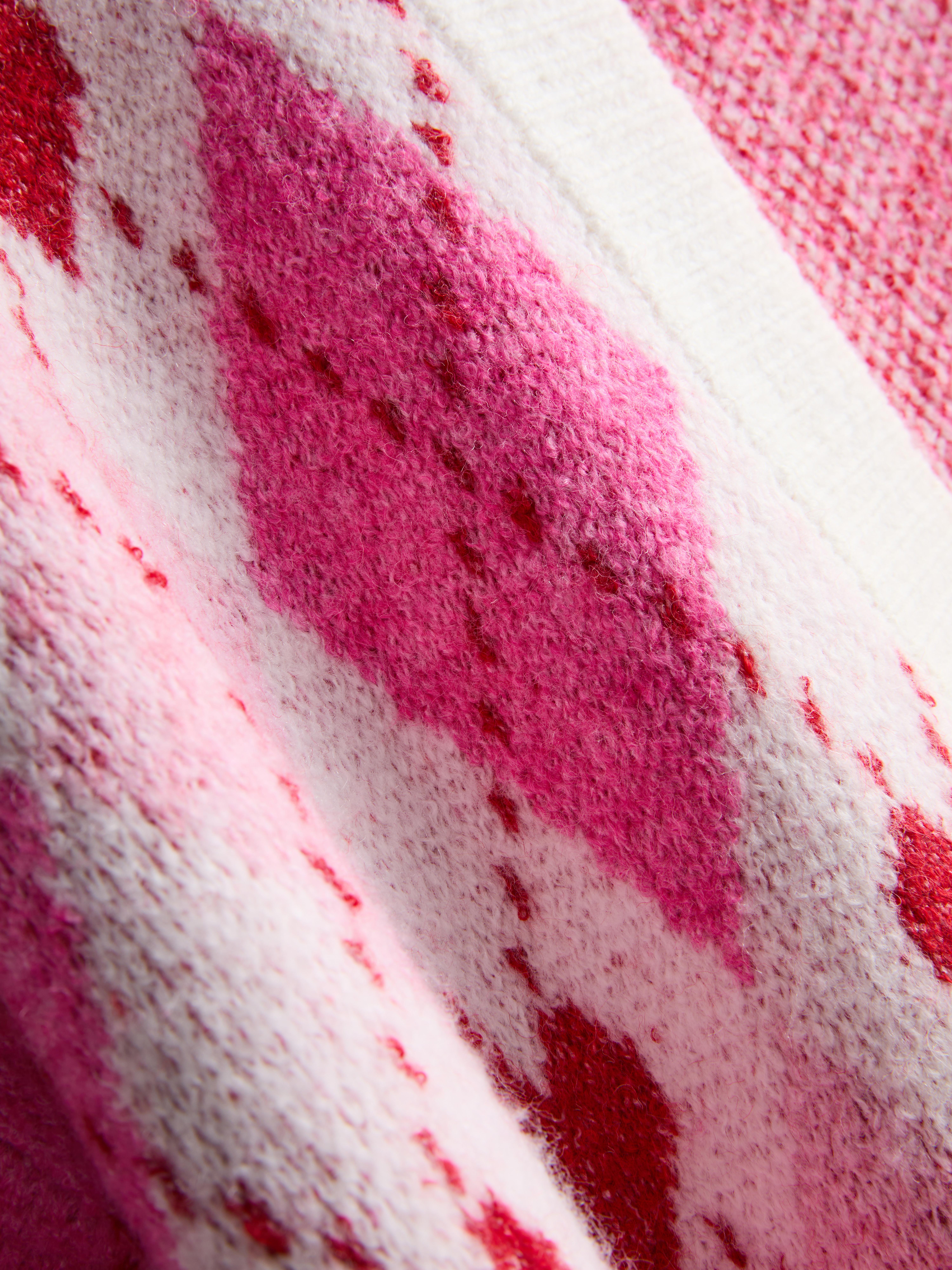 Women's Pink Heart-Detail Boyfriend Cardigan