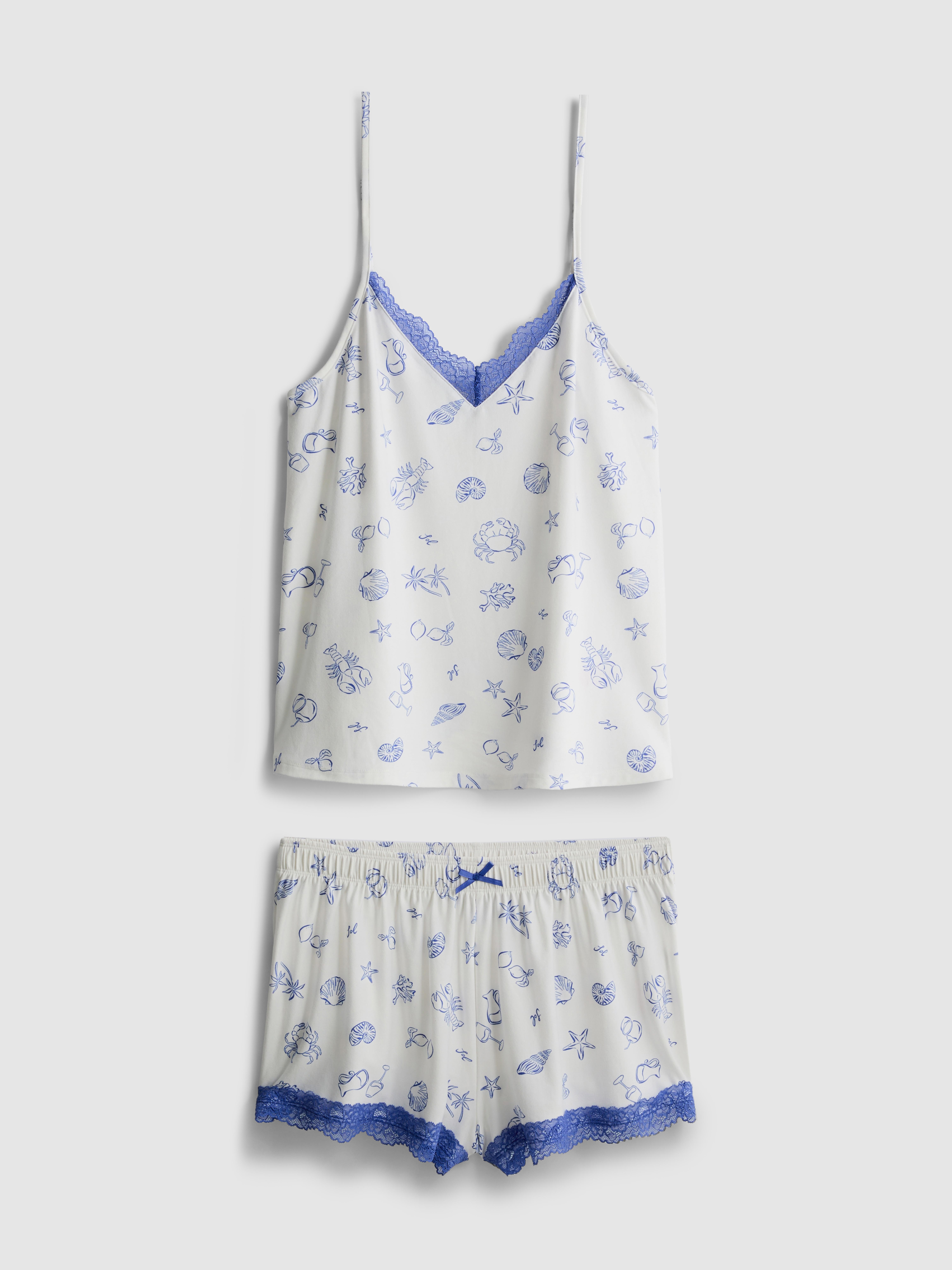 Shorts and Cami Pyjamas Bright Blue