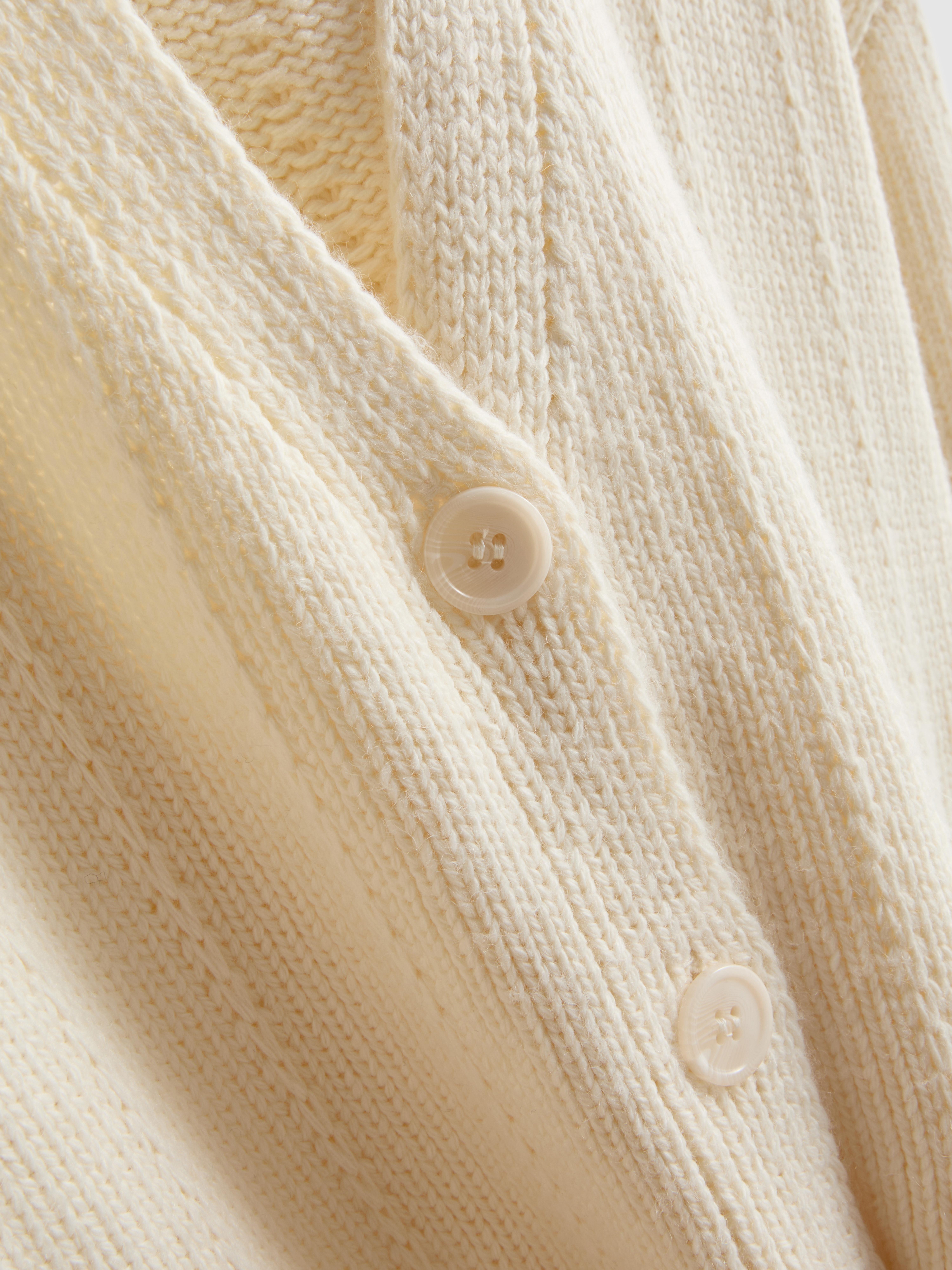 Women's Ivory V-Neck Cardigan