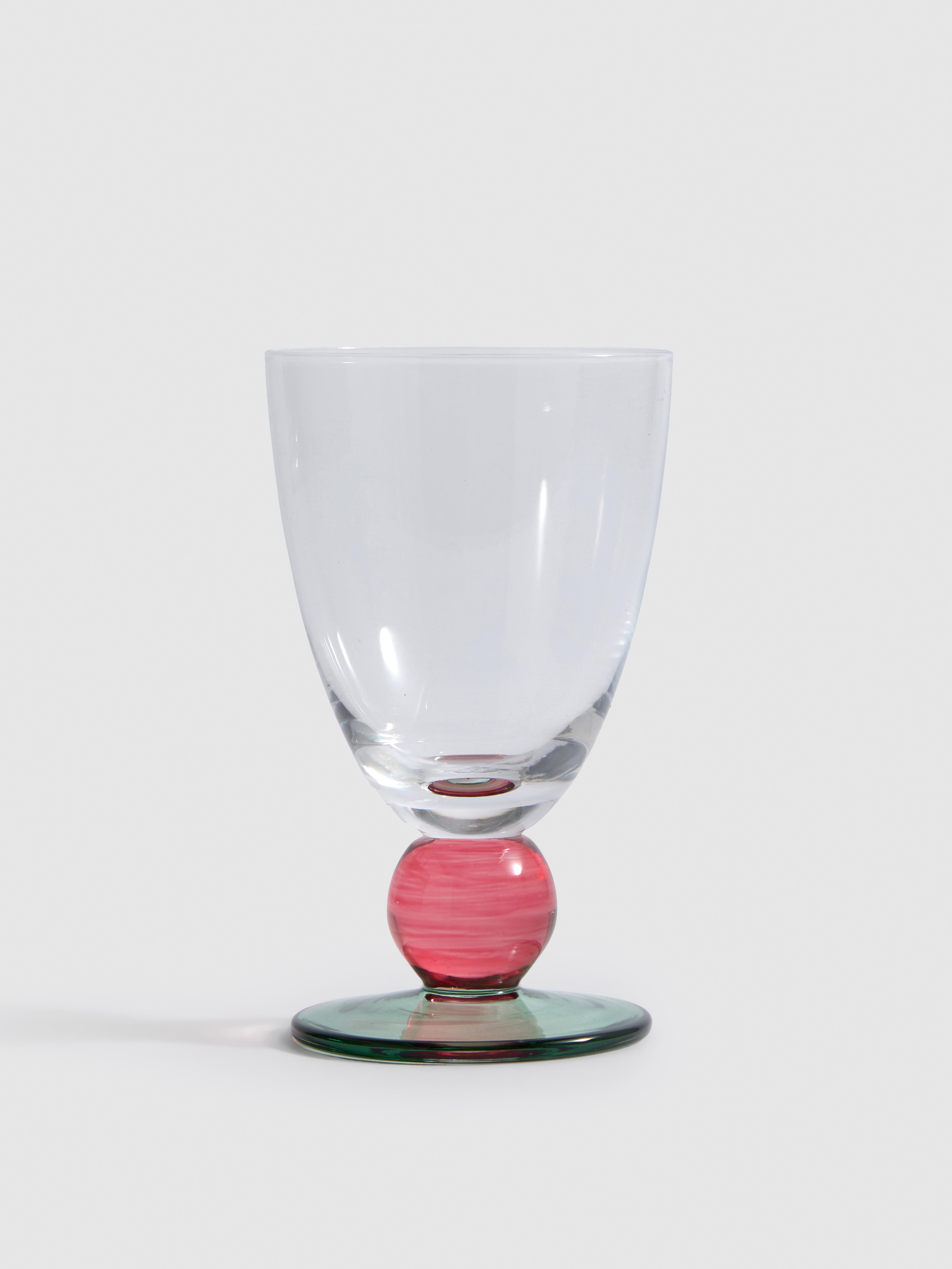 Copo vidro haste bola