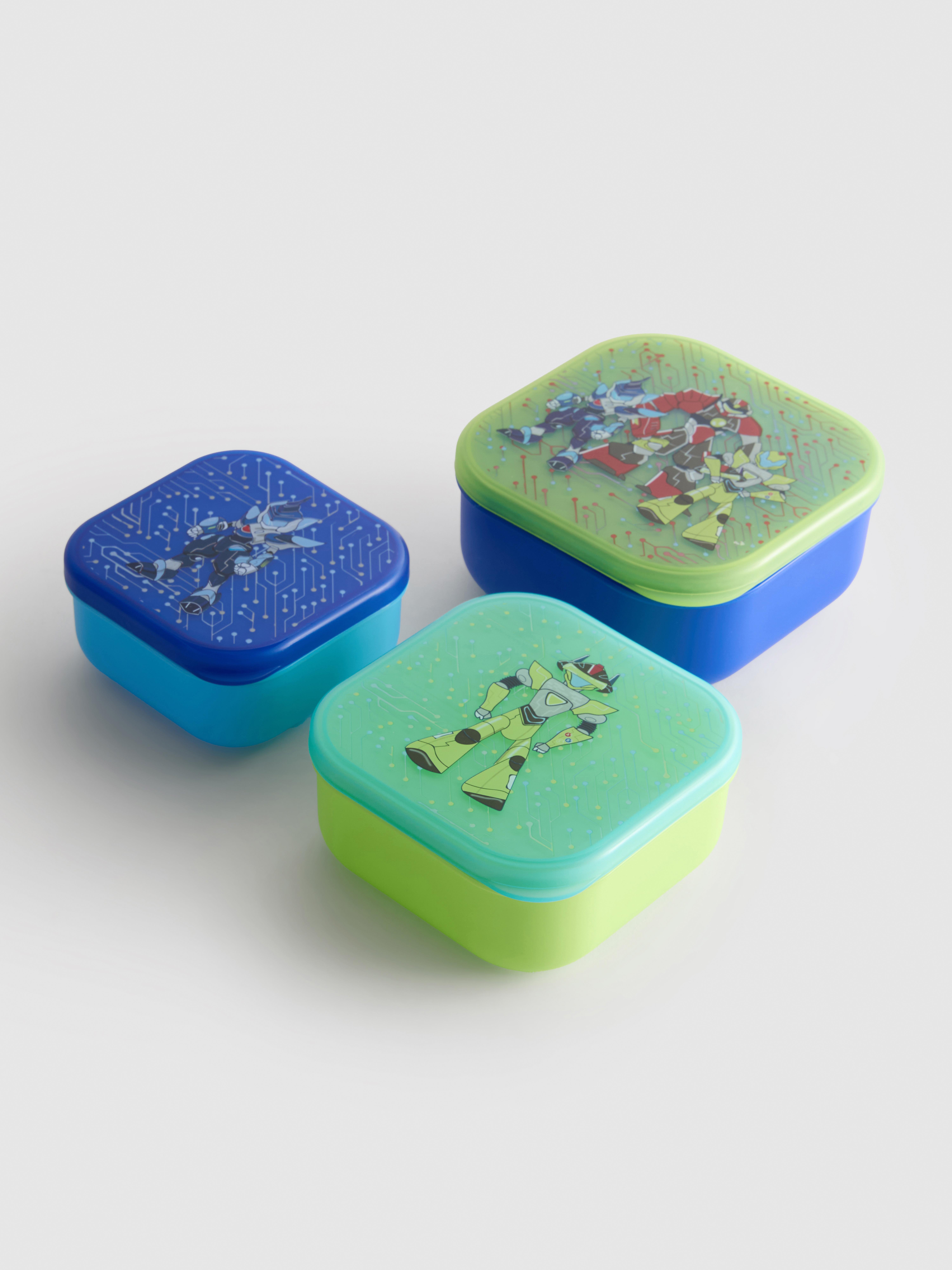 Snackbakjes met deksel, set van 3