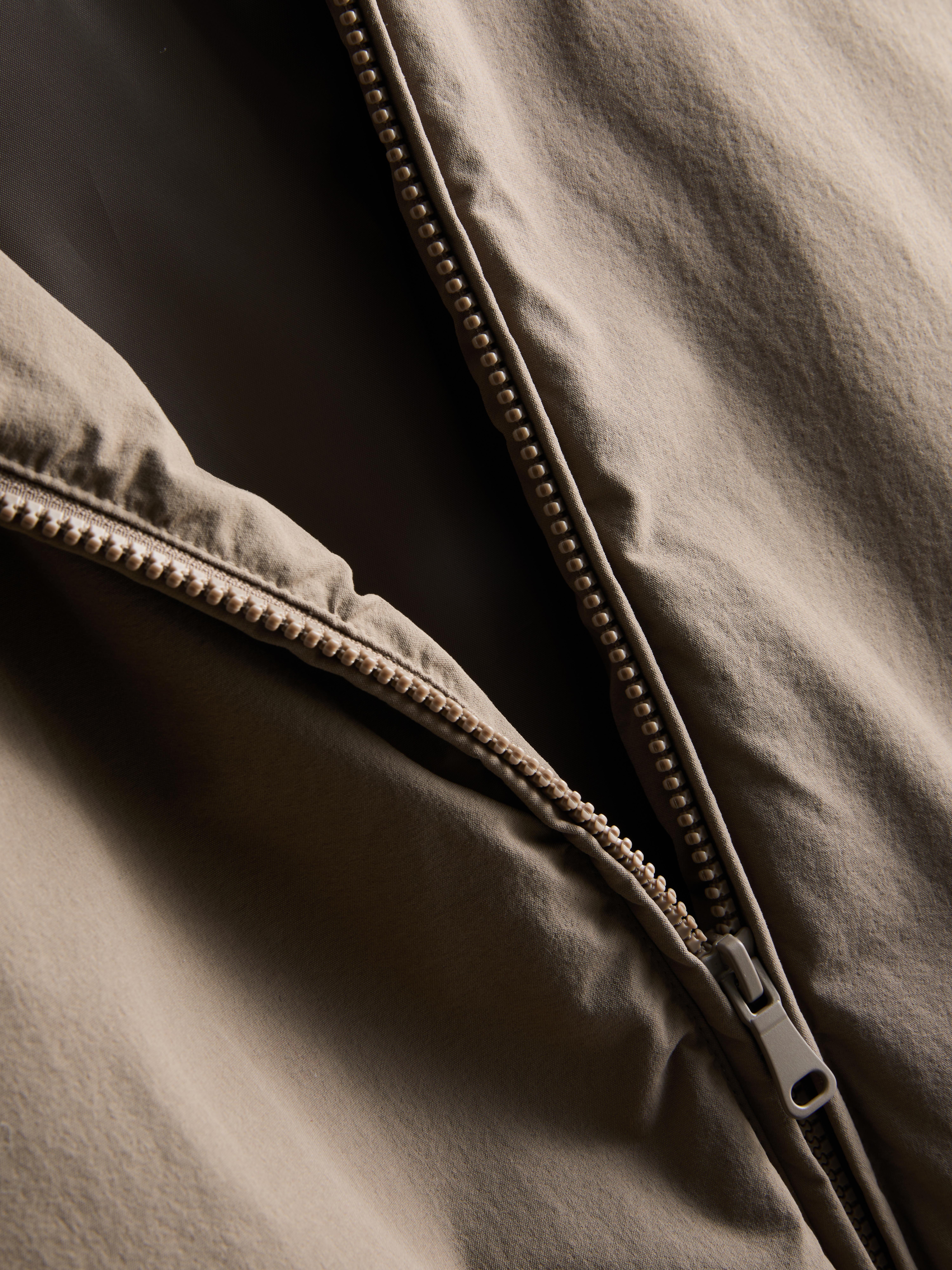 Women's Taupe Hooded Puffer Jacket