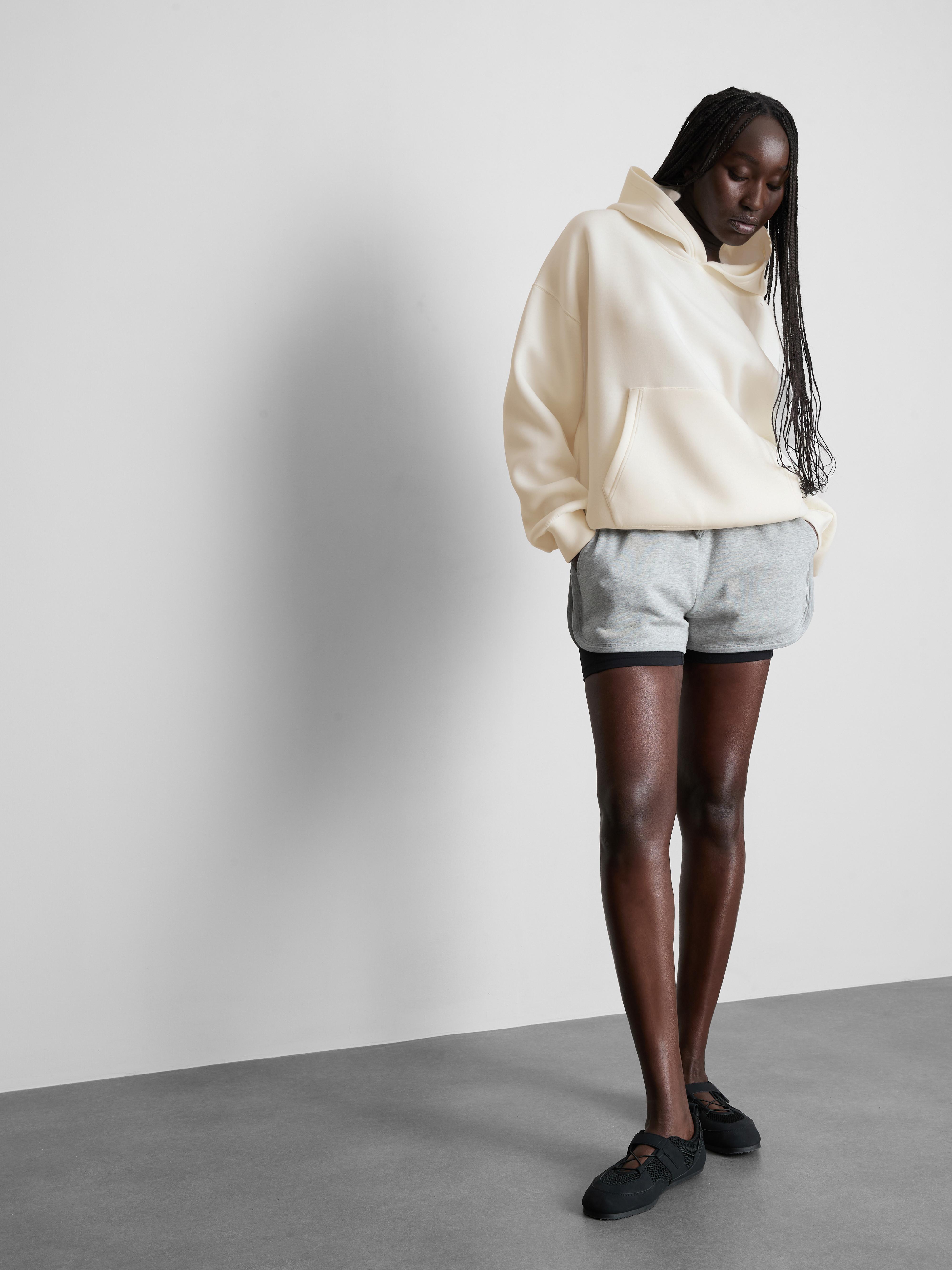 Women's Ivory Rita Ora Oversized Scuba Hoodie