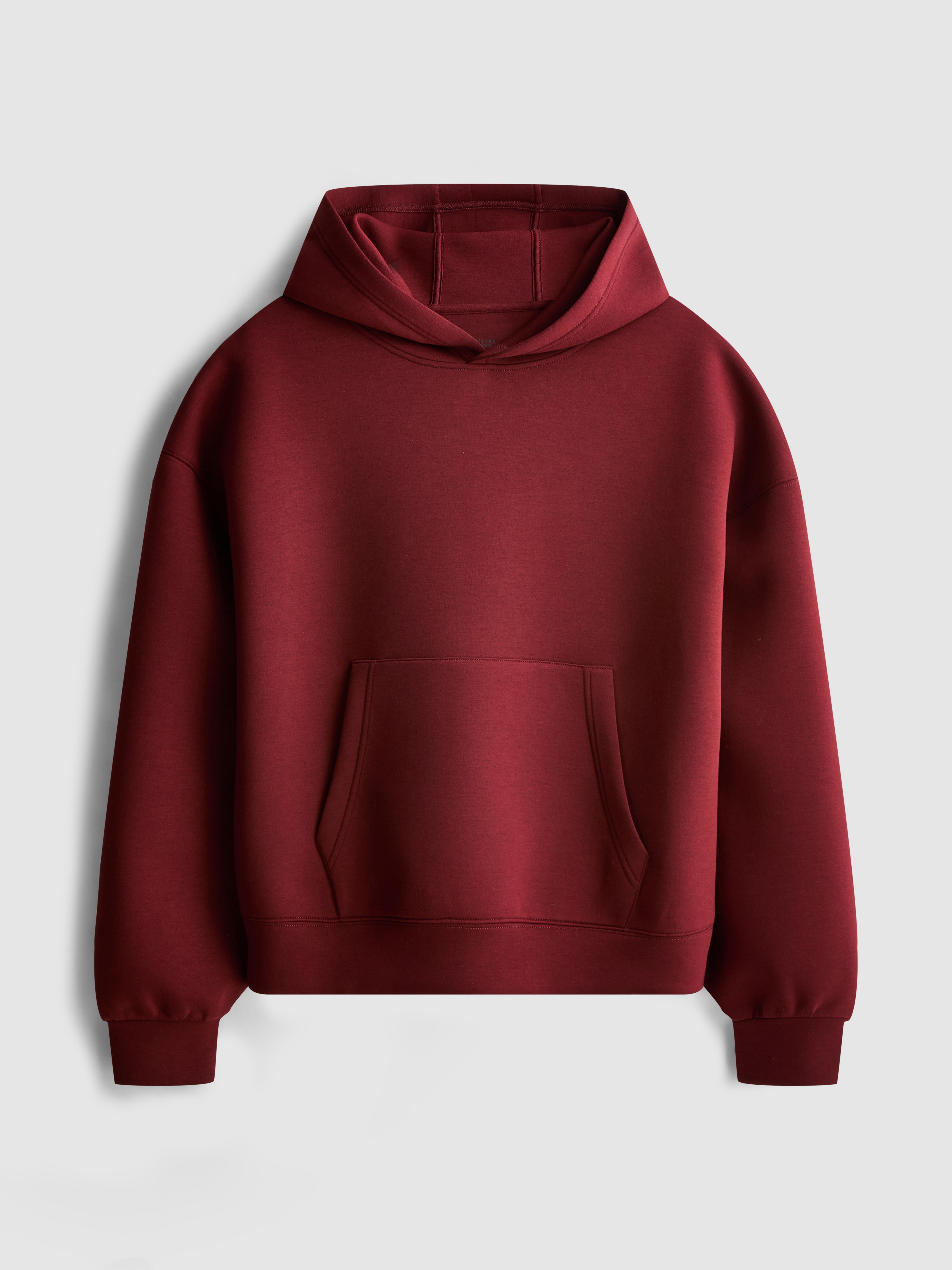 Women's Burgundy Rita Ora Oversized Scuba Hoodie