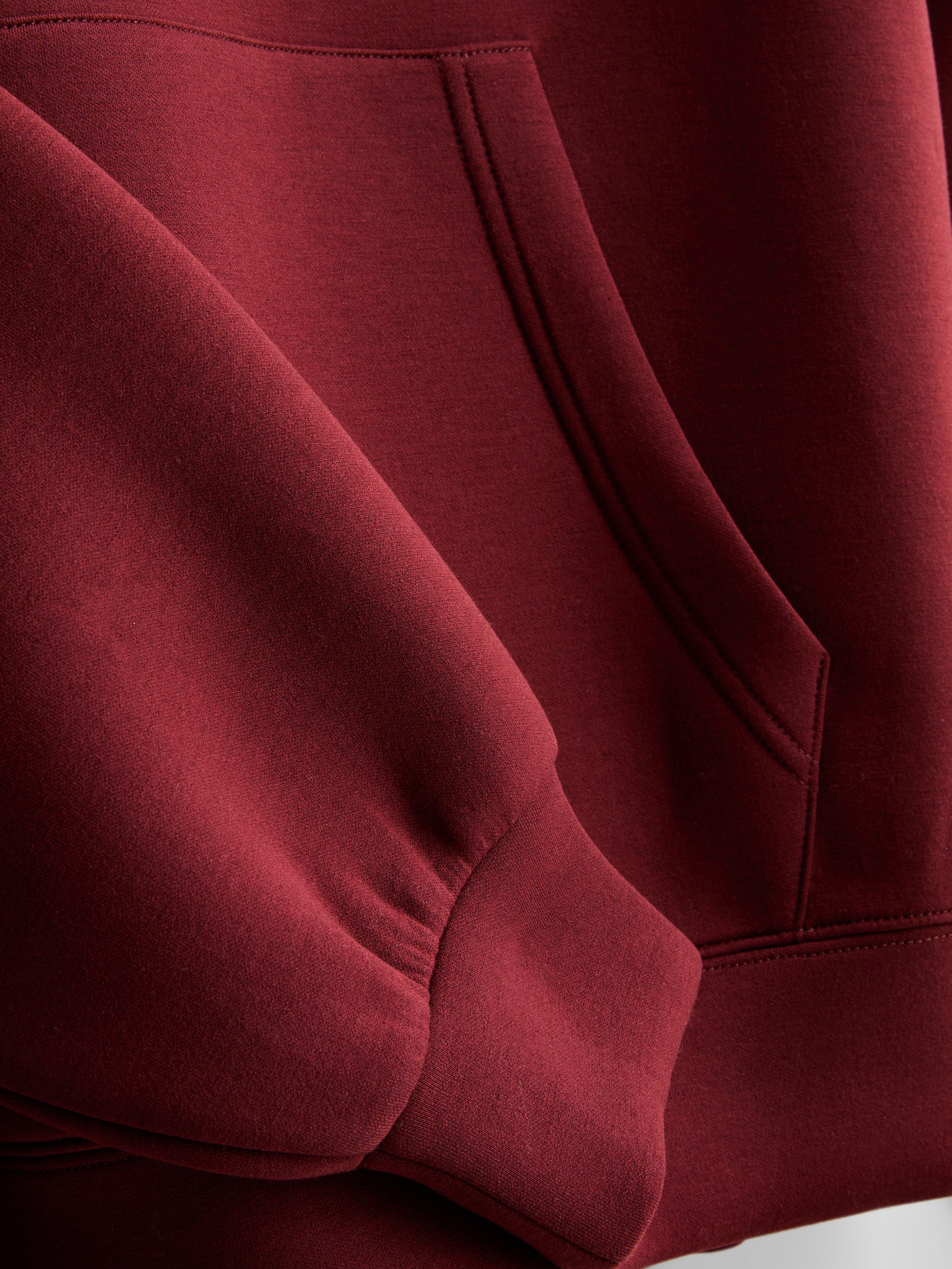 Women's Burgundy Rita Ora Oversized Scuba Hoodie