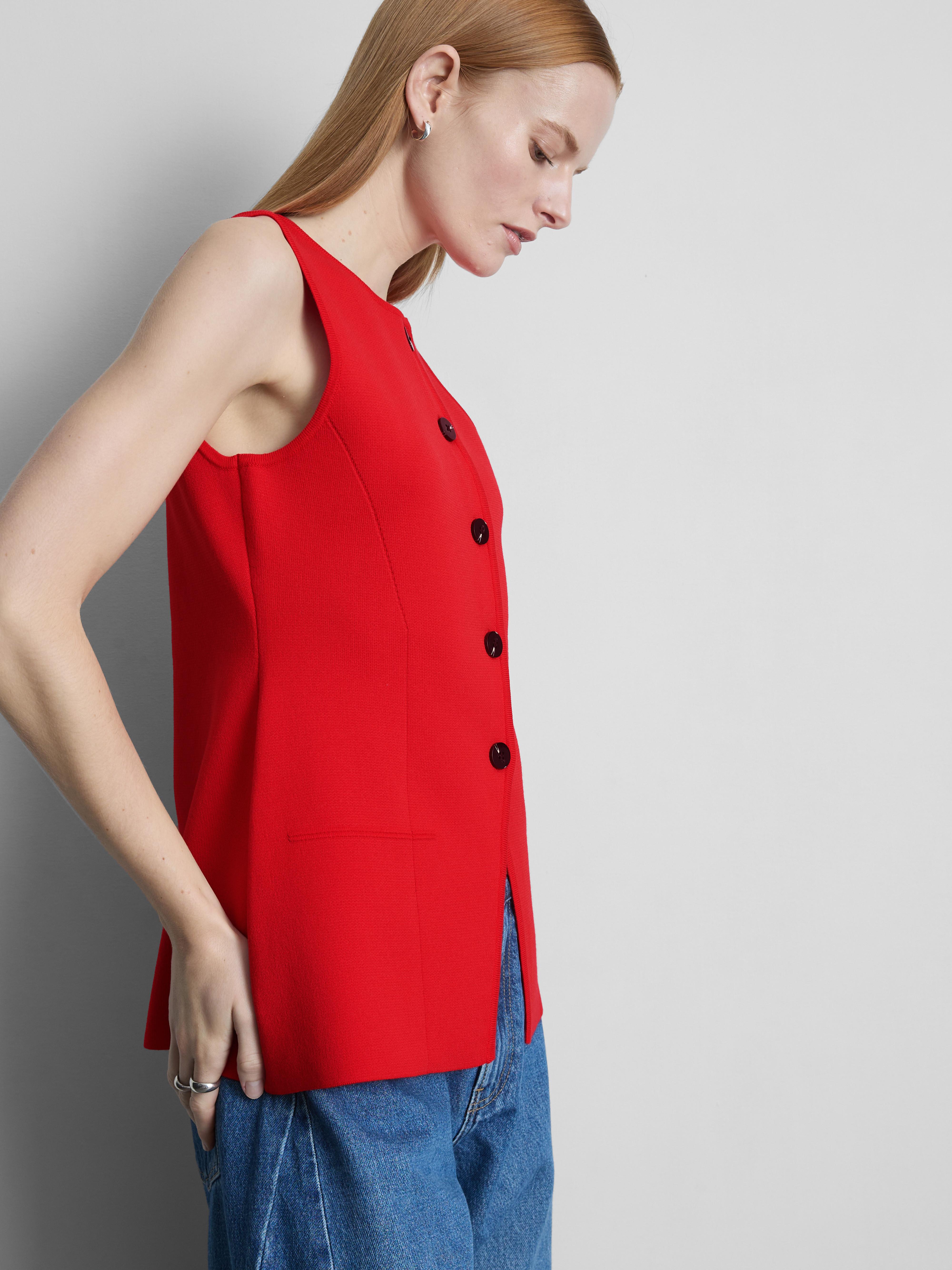 Women's Sculpted Longline Button-Down Vest