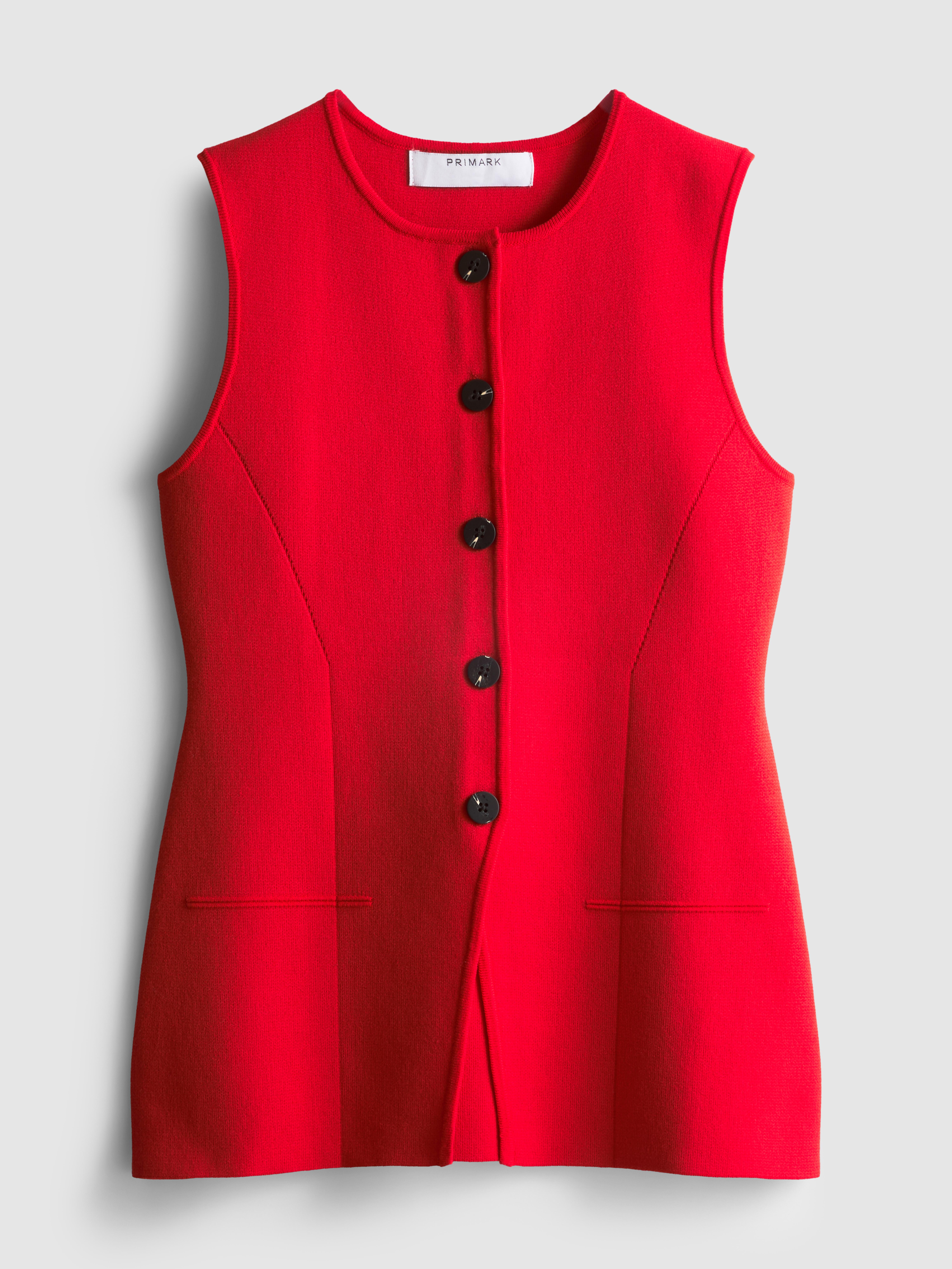 Women's Sculpted Longline Button-Down Vest