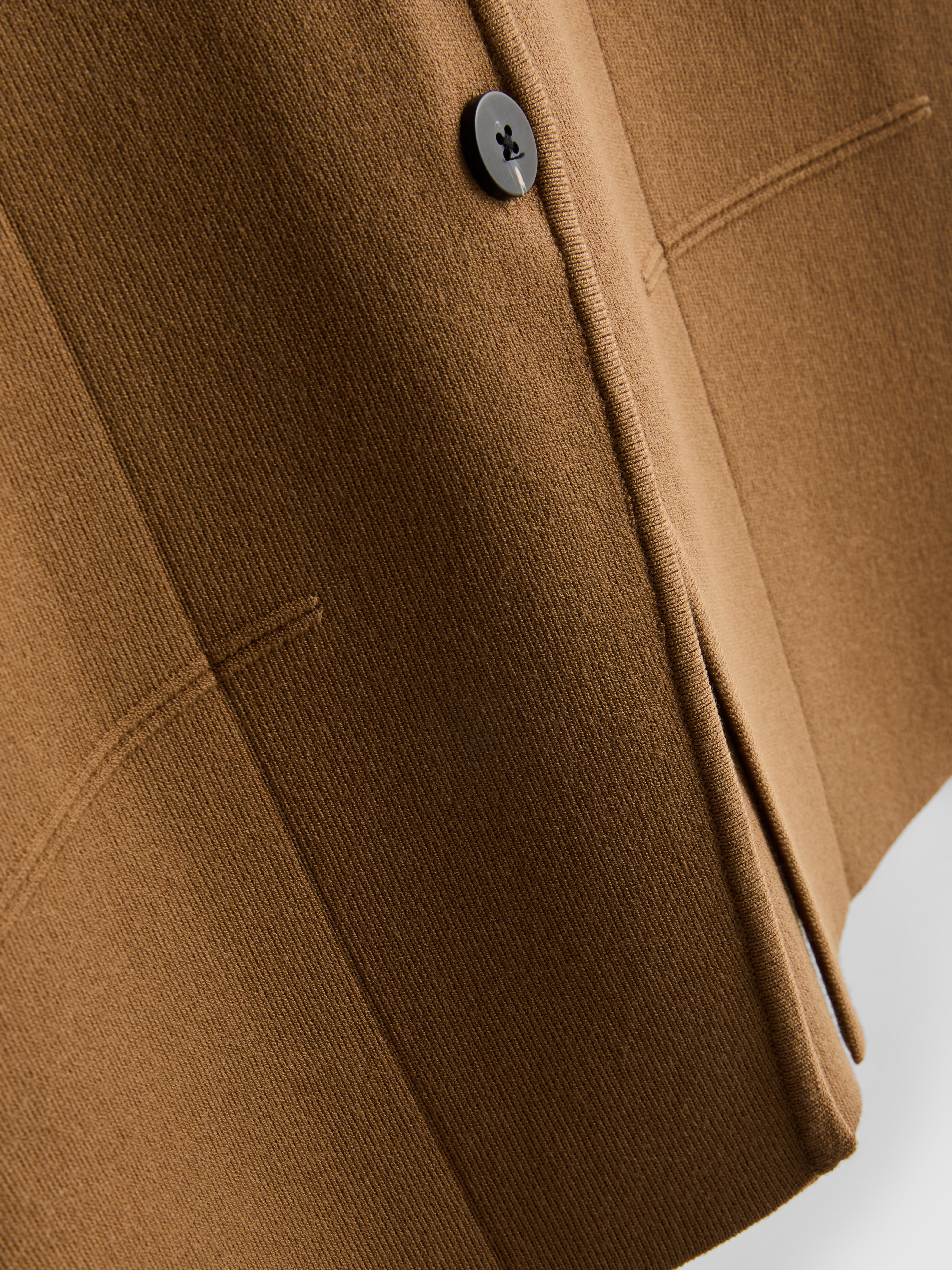 Women's Taupe Sculpted Longline Button-Down Vest