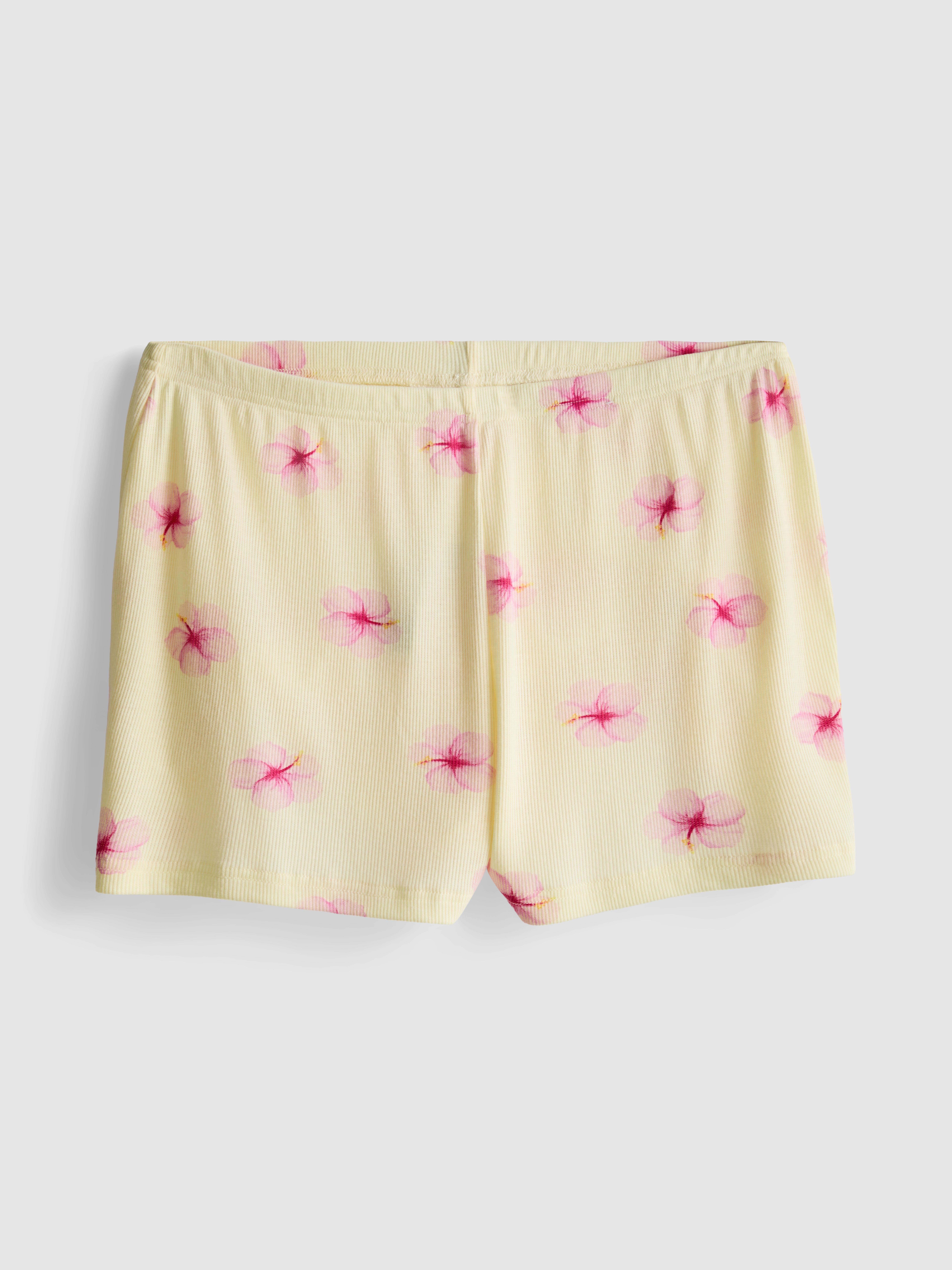 Ribbed Jersey Pajama Shorts